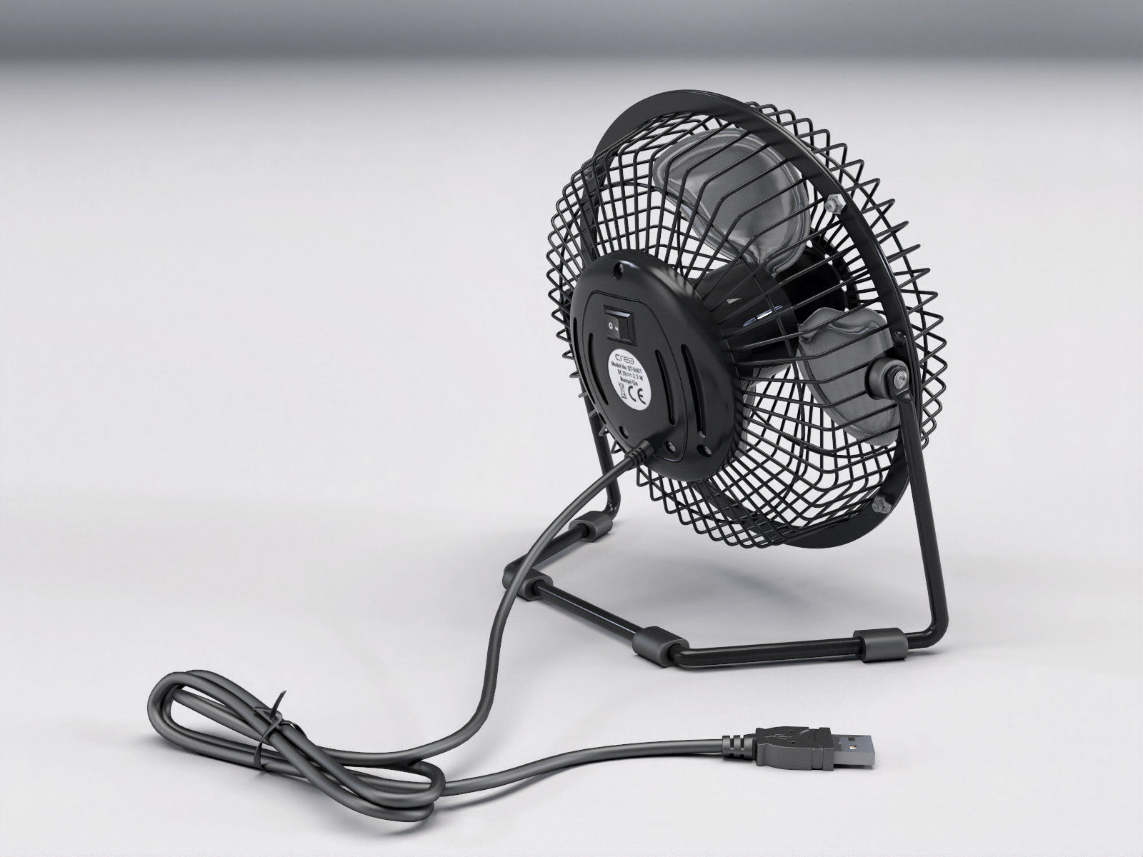 CREA QT-U601 USB Fan Free 3D model_1