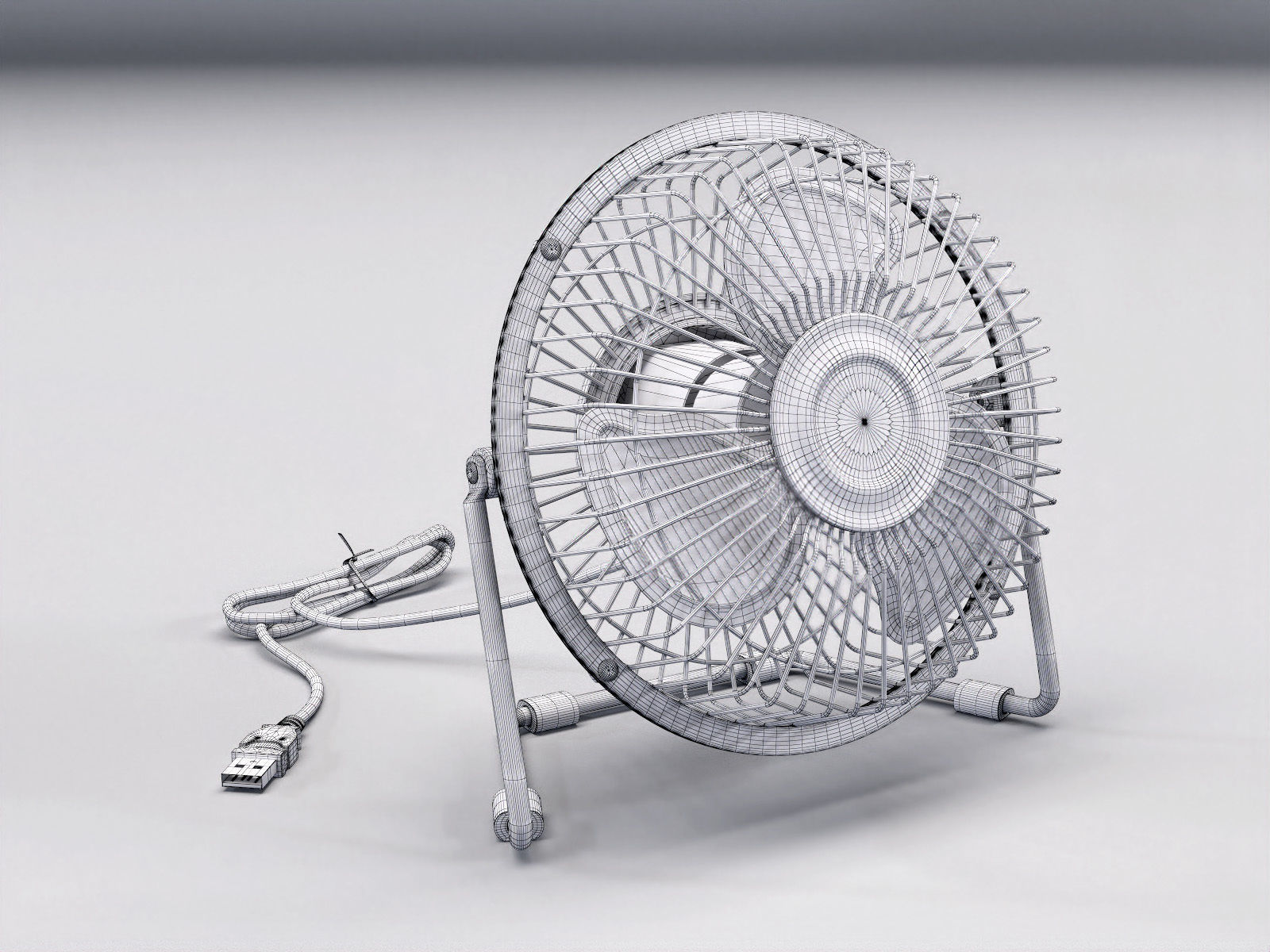 CREA QT-U601 USB Fan Free 3D model_5