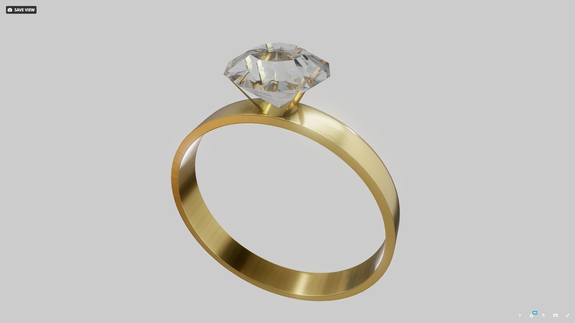 Wedding Ring Low-poly 3D model_1