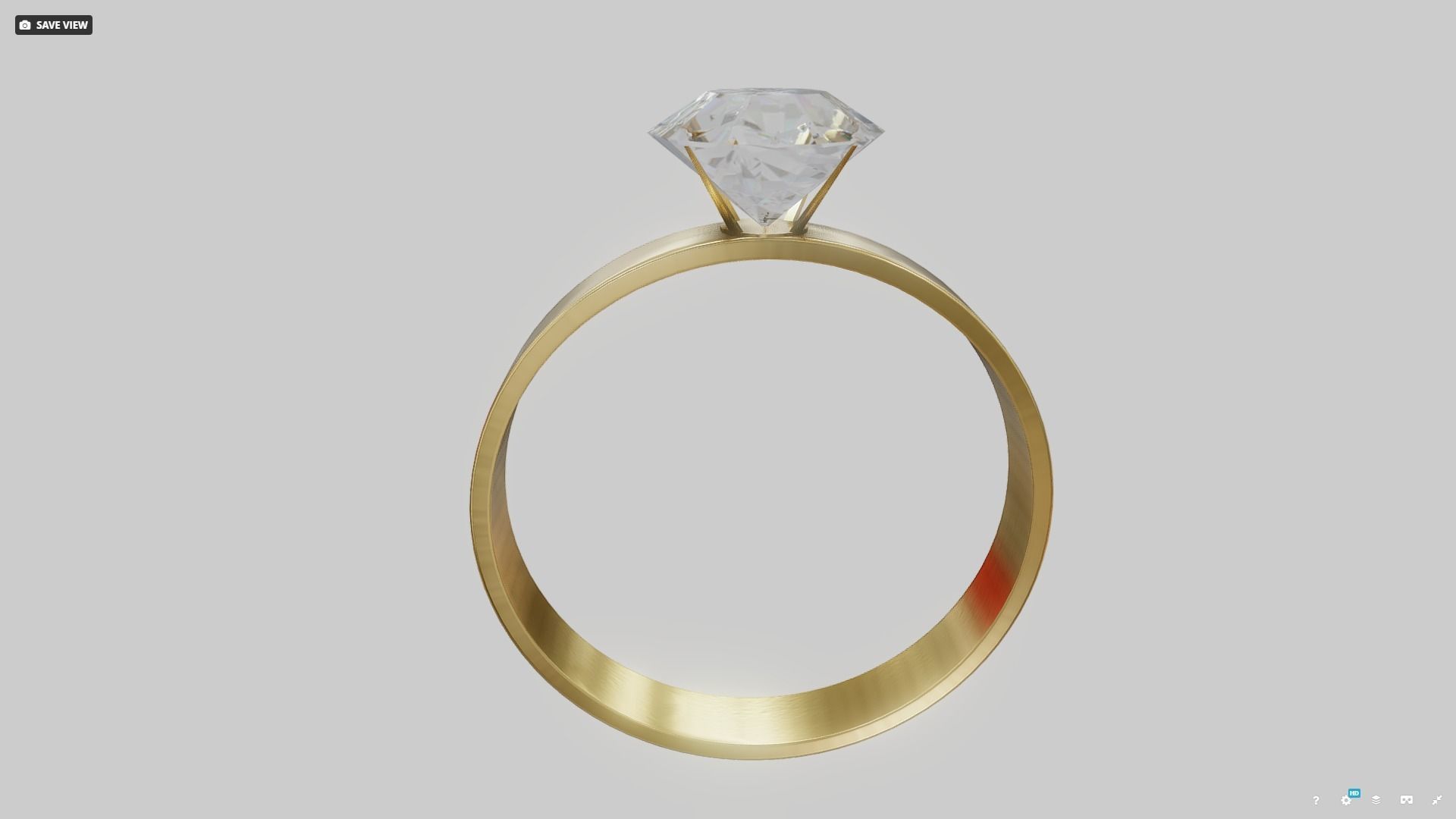 Wedding Ring Low-poly 3D model_4