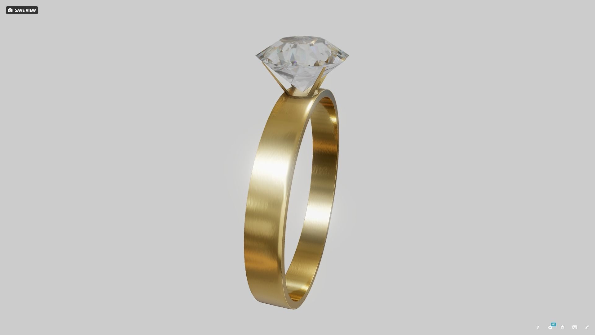 Wedding Ring Low-poly 3D model_3