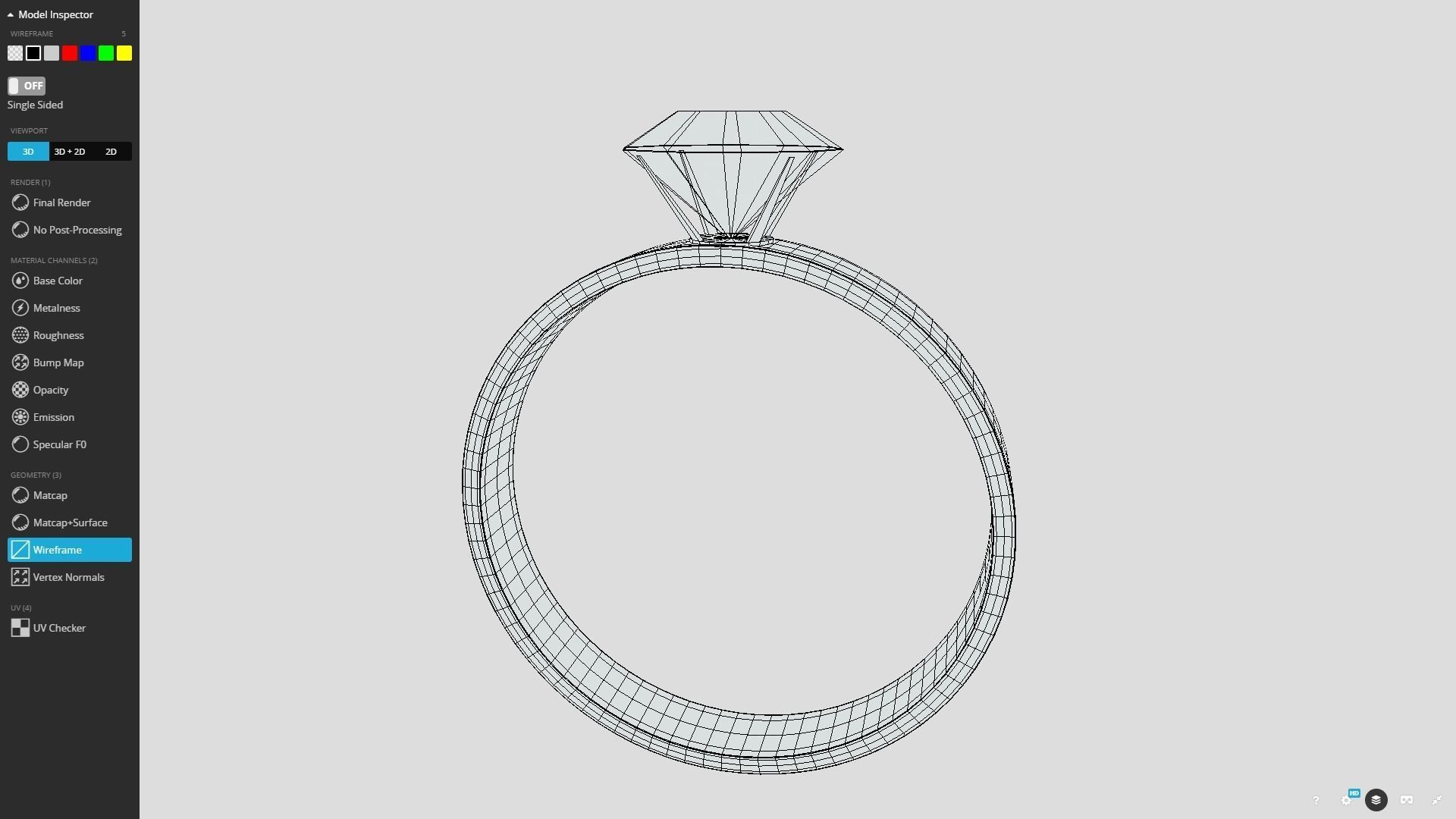 Wedding Ring Low-poly 3D model_6