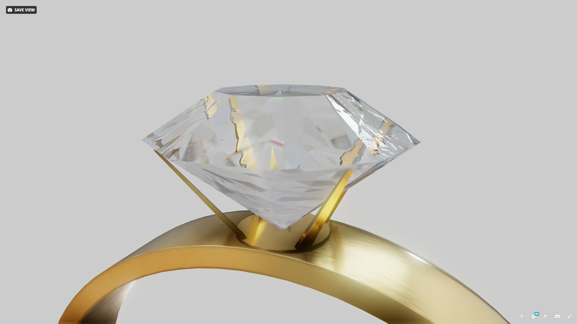 Wedding Ring Low-poly 3D model_2