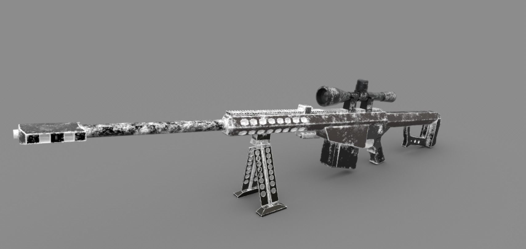 Barrett M82 Sniper Low-poly 3D model_15