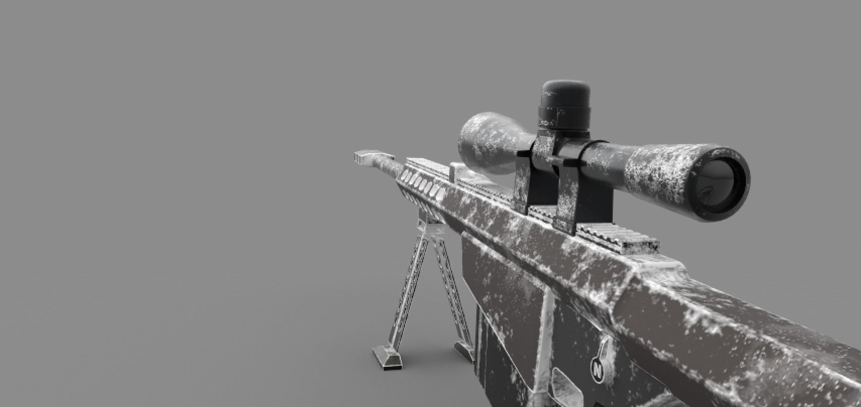 Barrett M82 Sniper Low-poly 3D model_16