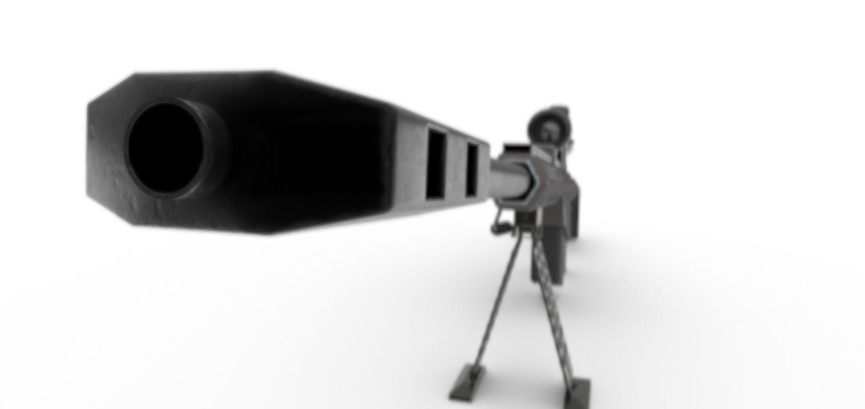 Barrett M82 Sniper Low-poly 3D model_6