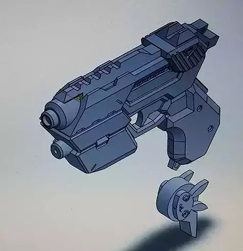 over watch police diva hand canon print 3d model 3D print model