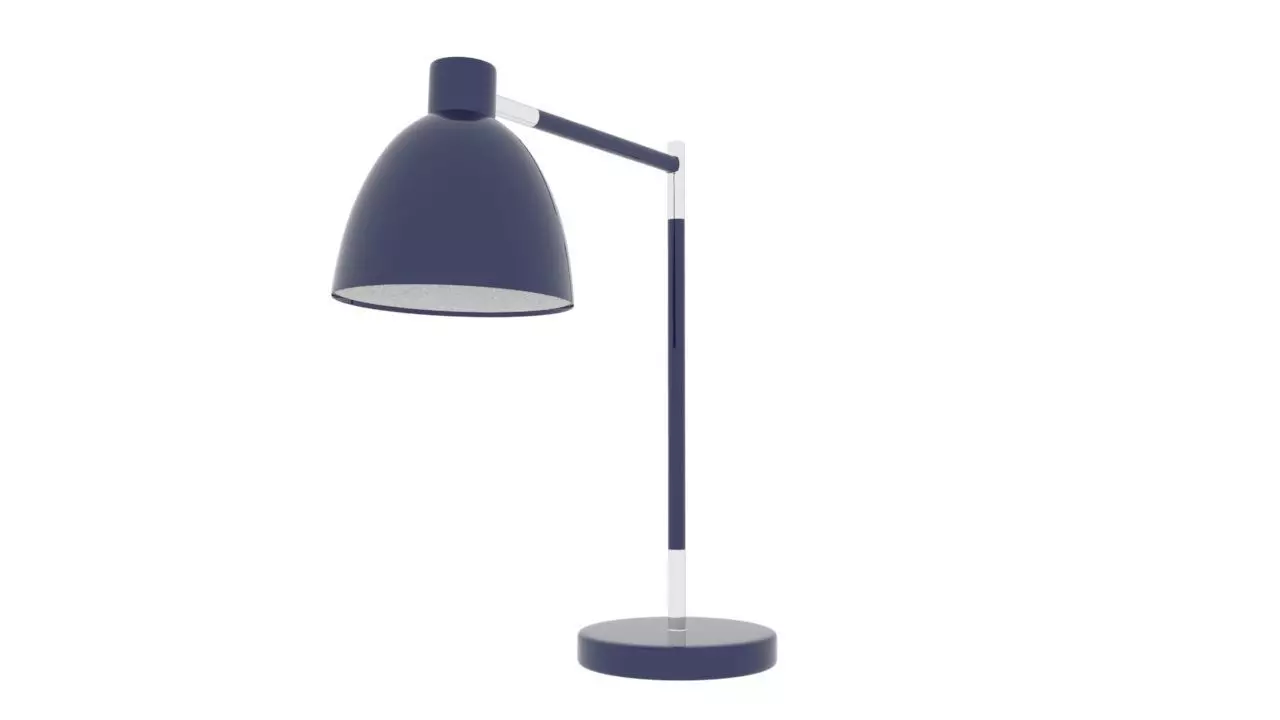 Lamp table - navy Low-poly 3D model_0
