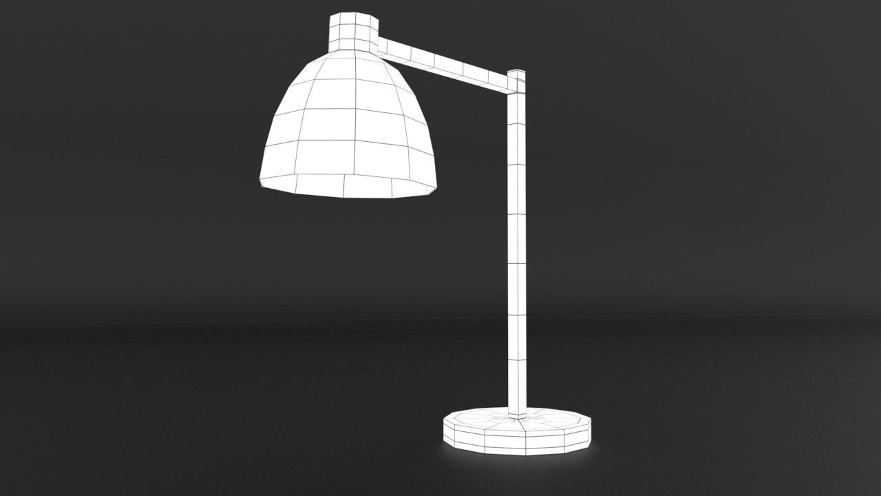 Lamp table - navy Low-poly 3D model_4
