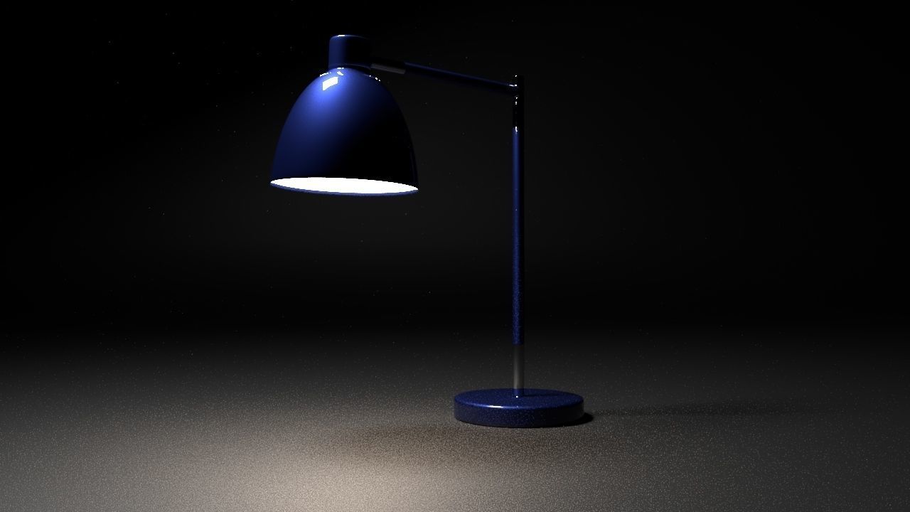 Lamp table - navy Low-poly 3D model_2