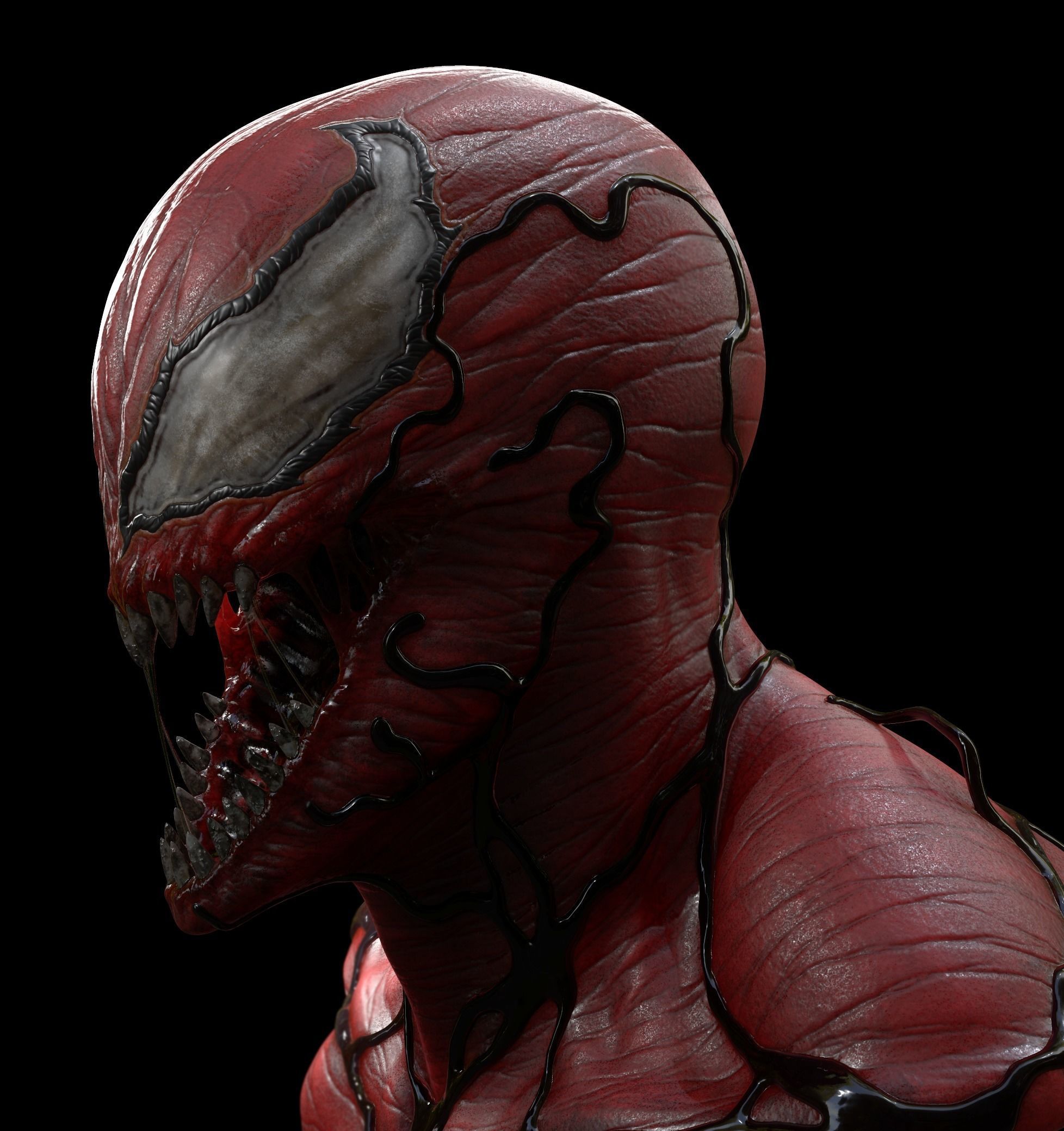 Carnage bust  3D print model_1