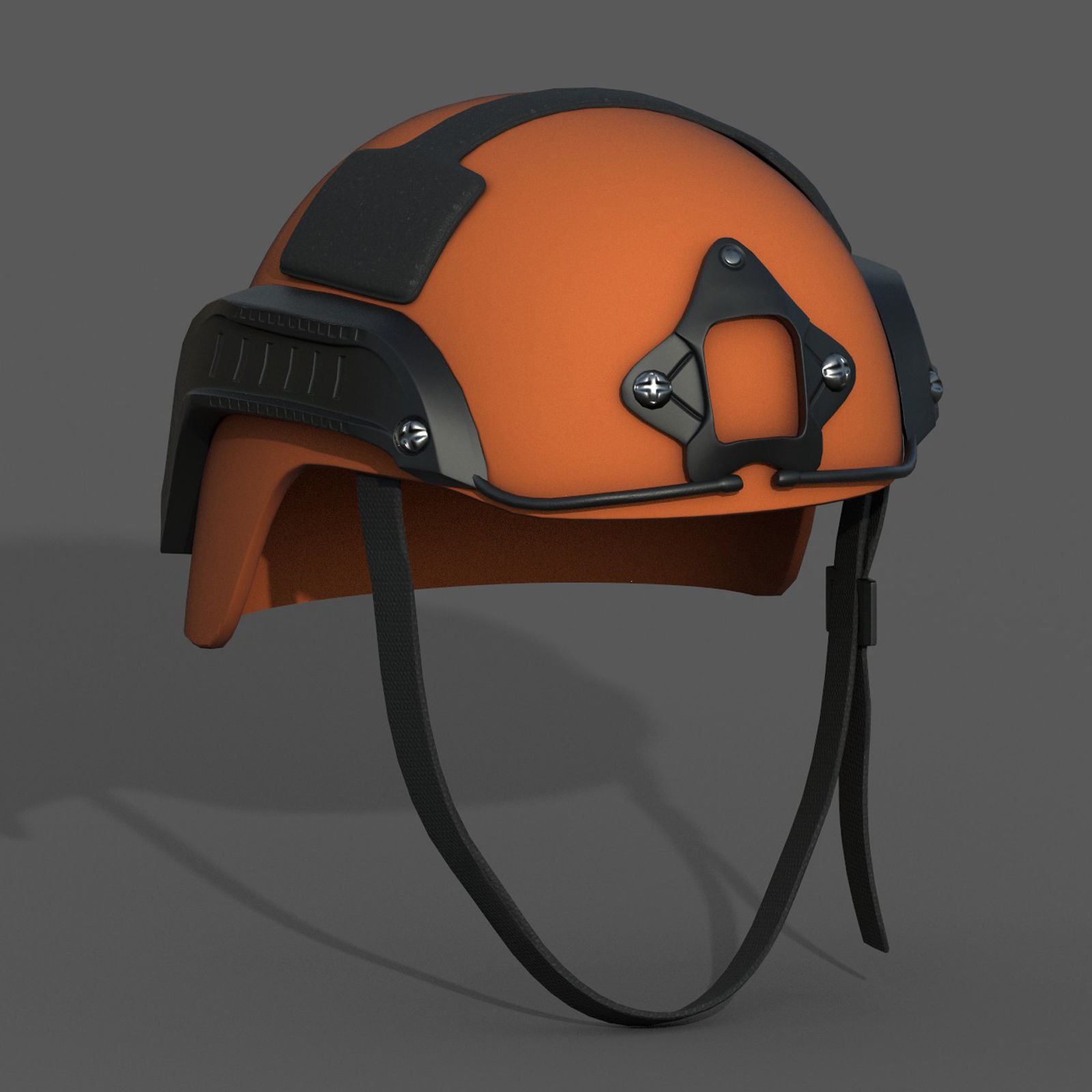 Helmet military combat armor scifi Low-poly 3D model_1