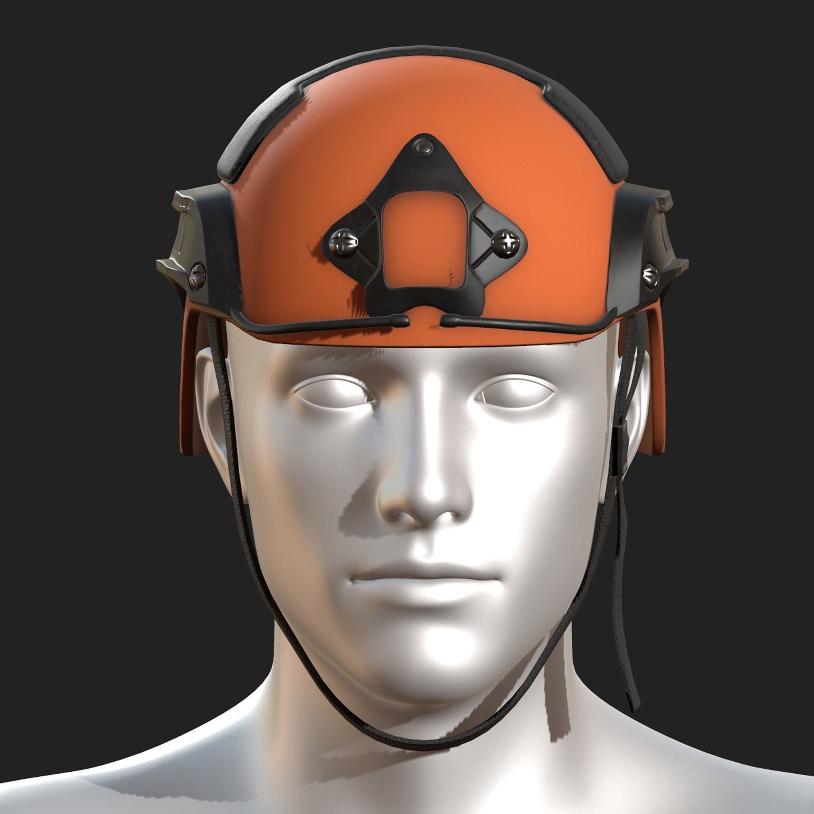 Helmet military combat armor scifi Low-poly 3D model_8