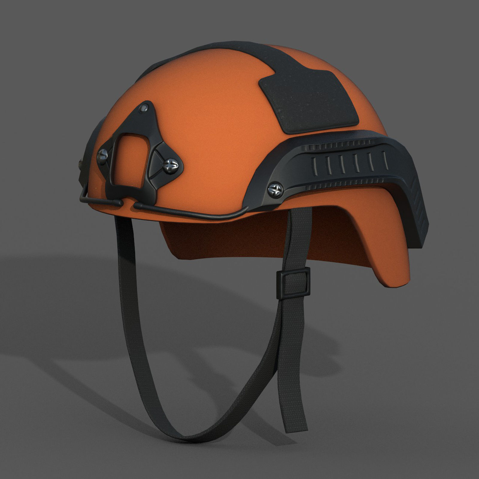 Helmet military combat armor scifi Low-poly 3D model_3