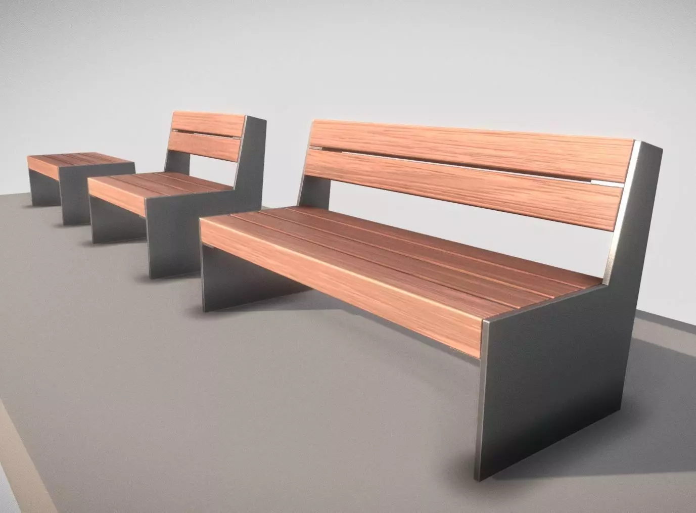 Park Bench -8- High-Poly Version 3D model