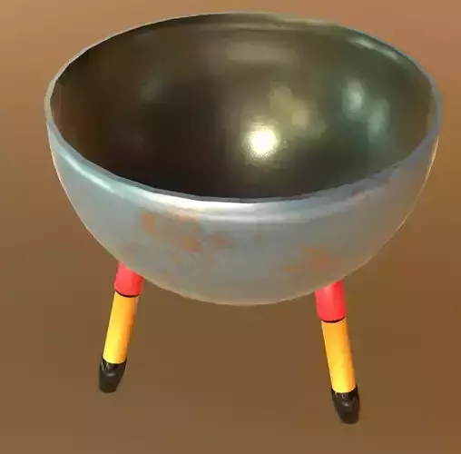 Ketly 3D metal bowl with legs