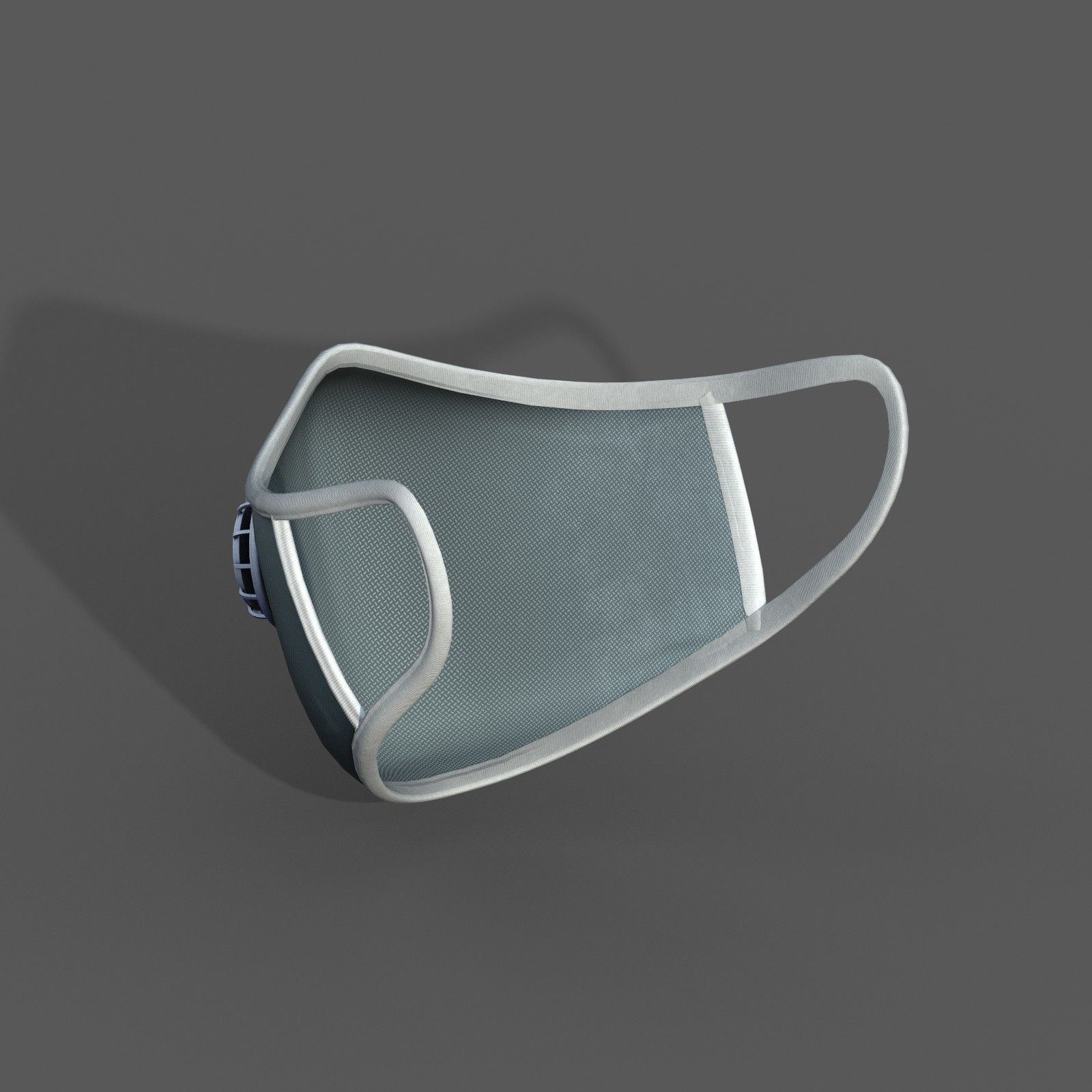 Gas mask protection futuristic technology respirator Low-poly 3D model_4