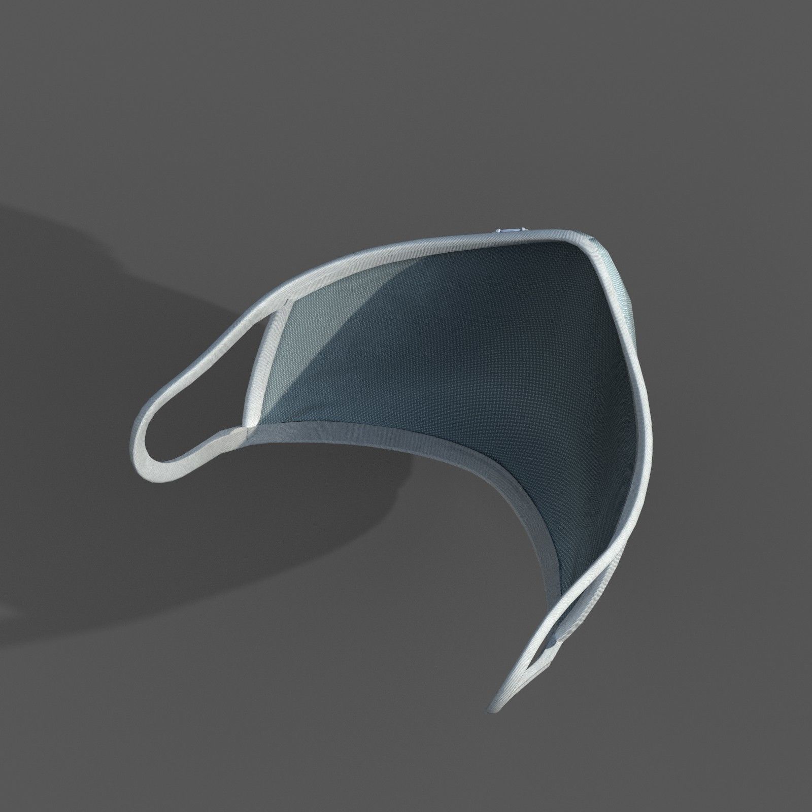 Gas mask protection futuristic technology respirator Low-poly 3D model_6