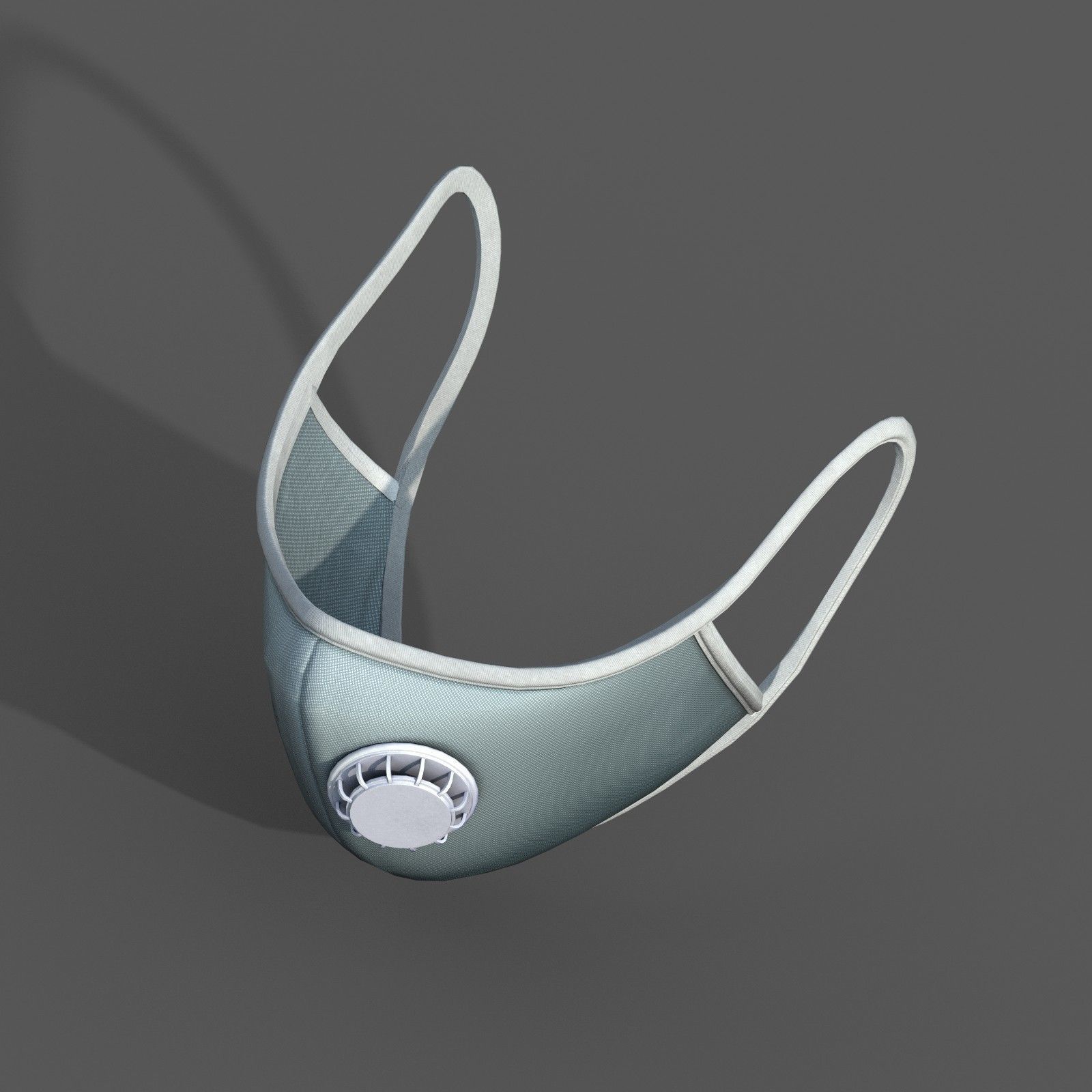 Gas mask protection futuristic technology respirator Low-poly 3D model_7