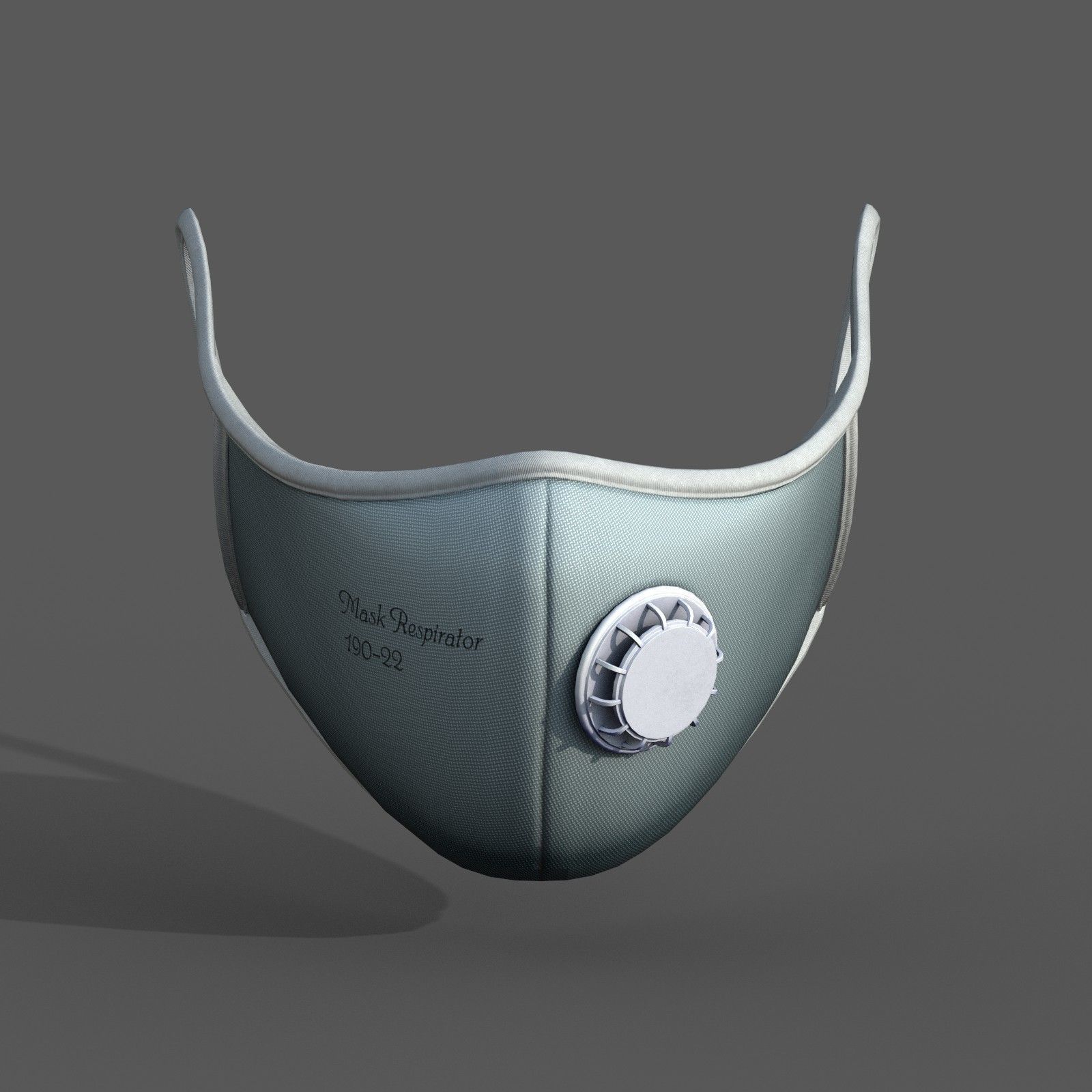 Gas mask protection futuristic technology respirator Low-poly 3D model_3