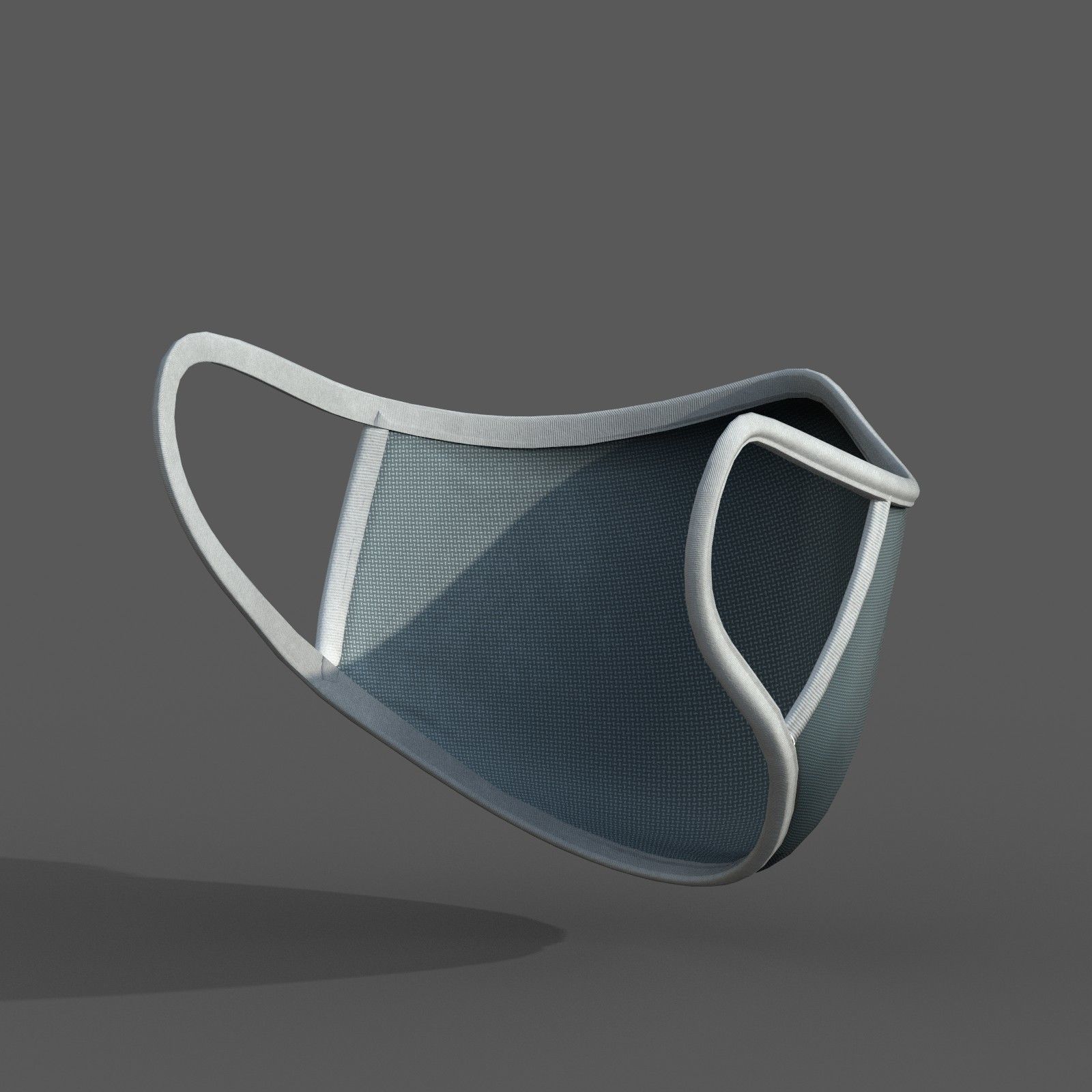 Gas mask protection futuristic technology respirator Low-poly 3D model_8