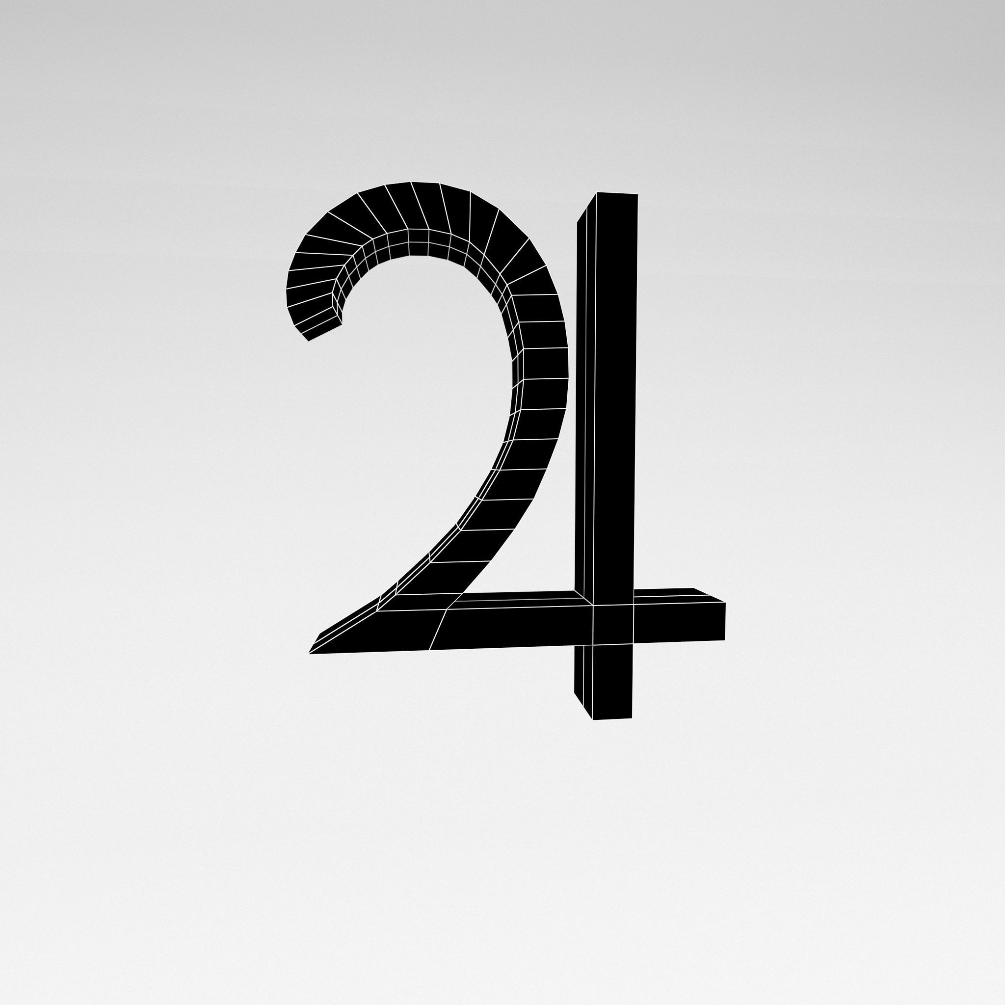 Jupiter Symbol v1 002 Low-poly 3D model_4