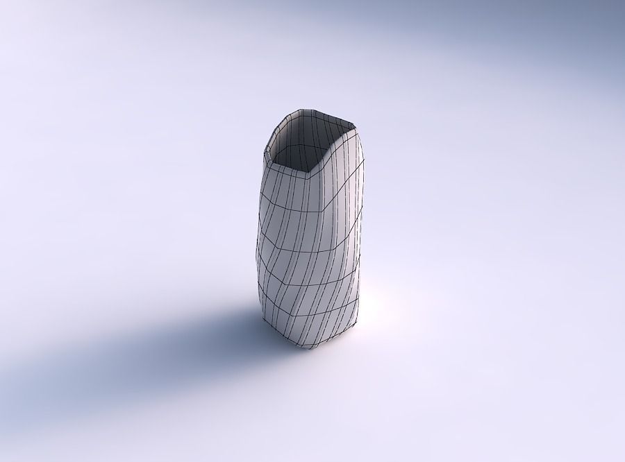 Vase twisted arc quadratic with twisted bands 3D print model_5