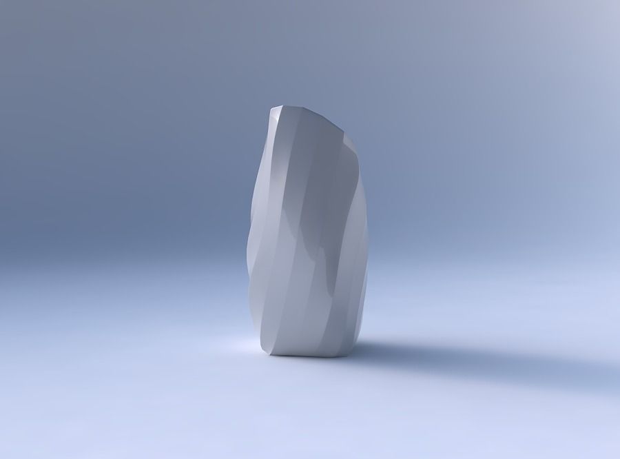 Vase twisted arc quadratic with twisted bands 3D print model_4
