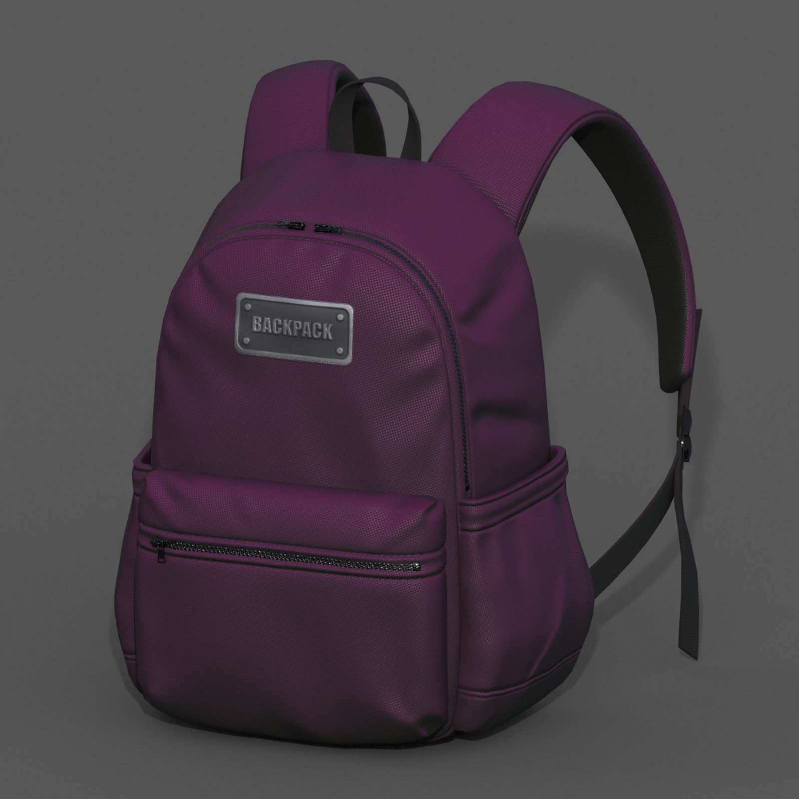 Backpack Camping bag baggage Color Low-poly 3D model_3