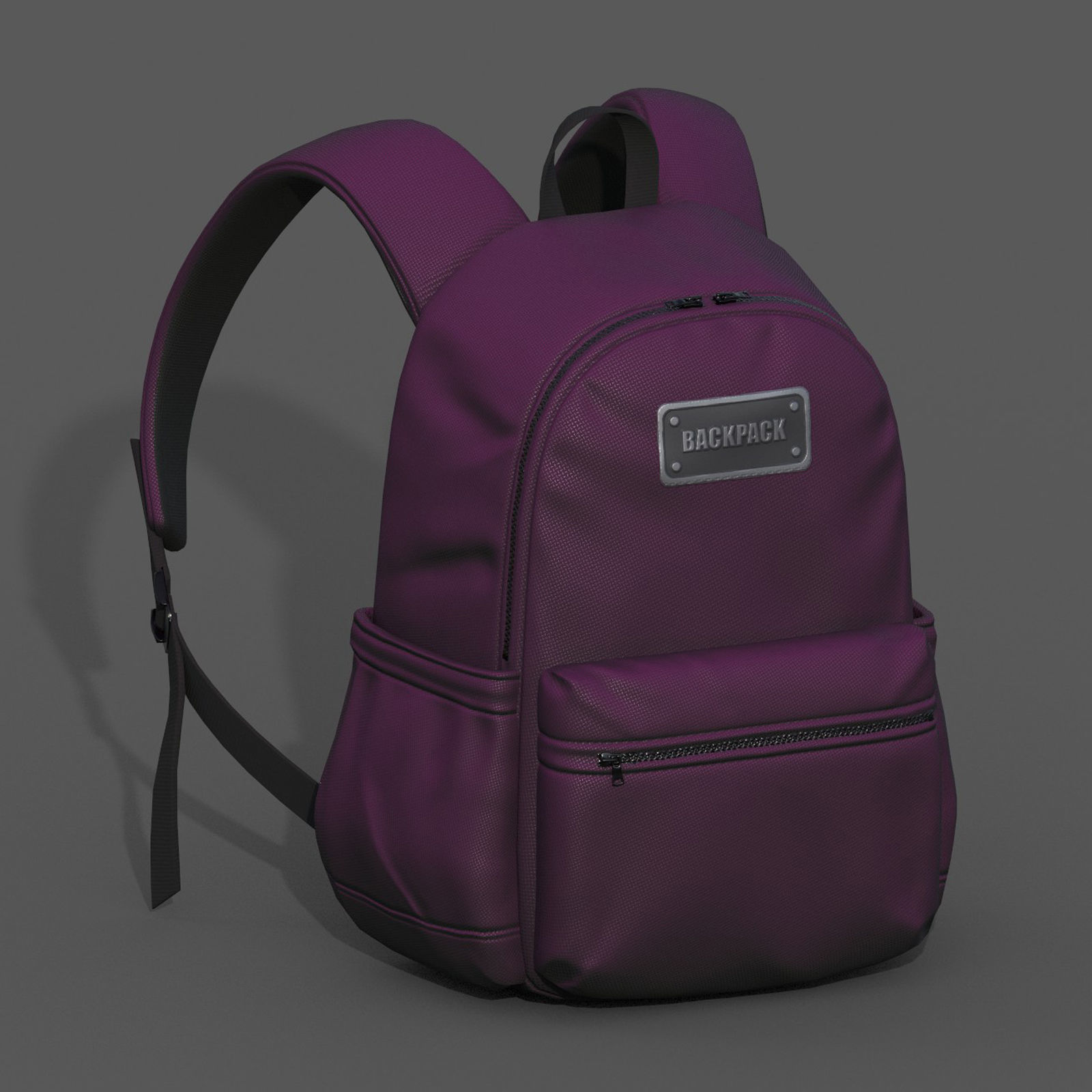 Backpack Camping bag baggage Color Low-poly 3D model_4