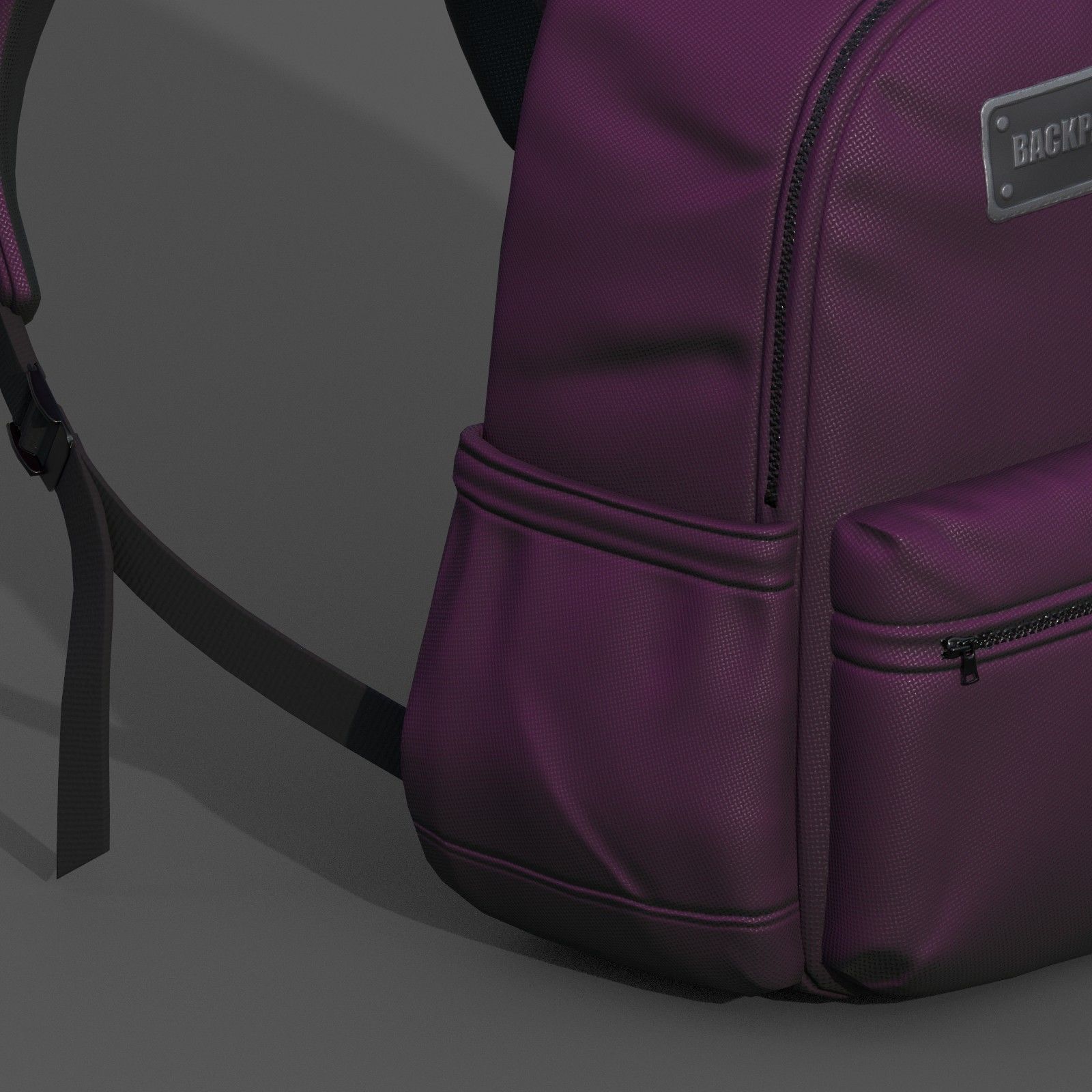 Backpack Camping bag baggage Color Low-poly 3D model_6
