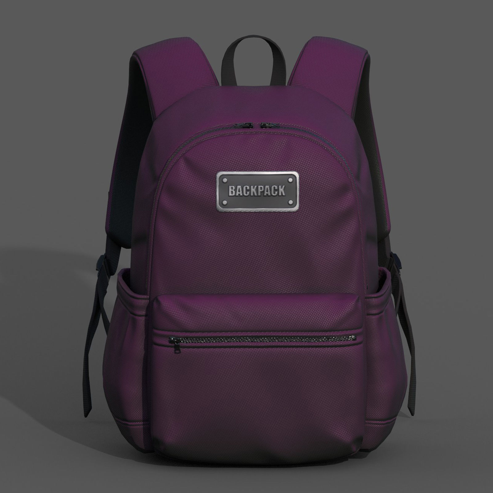 Backpack Camping bag baggage Color Low-poly 3D model_2