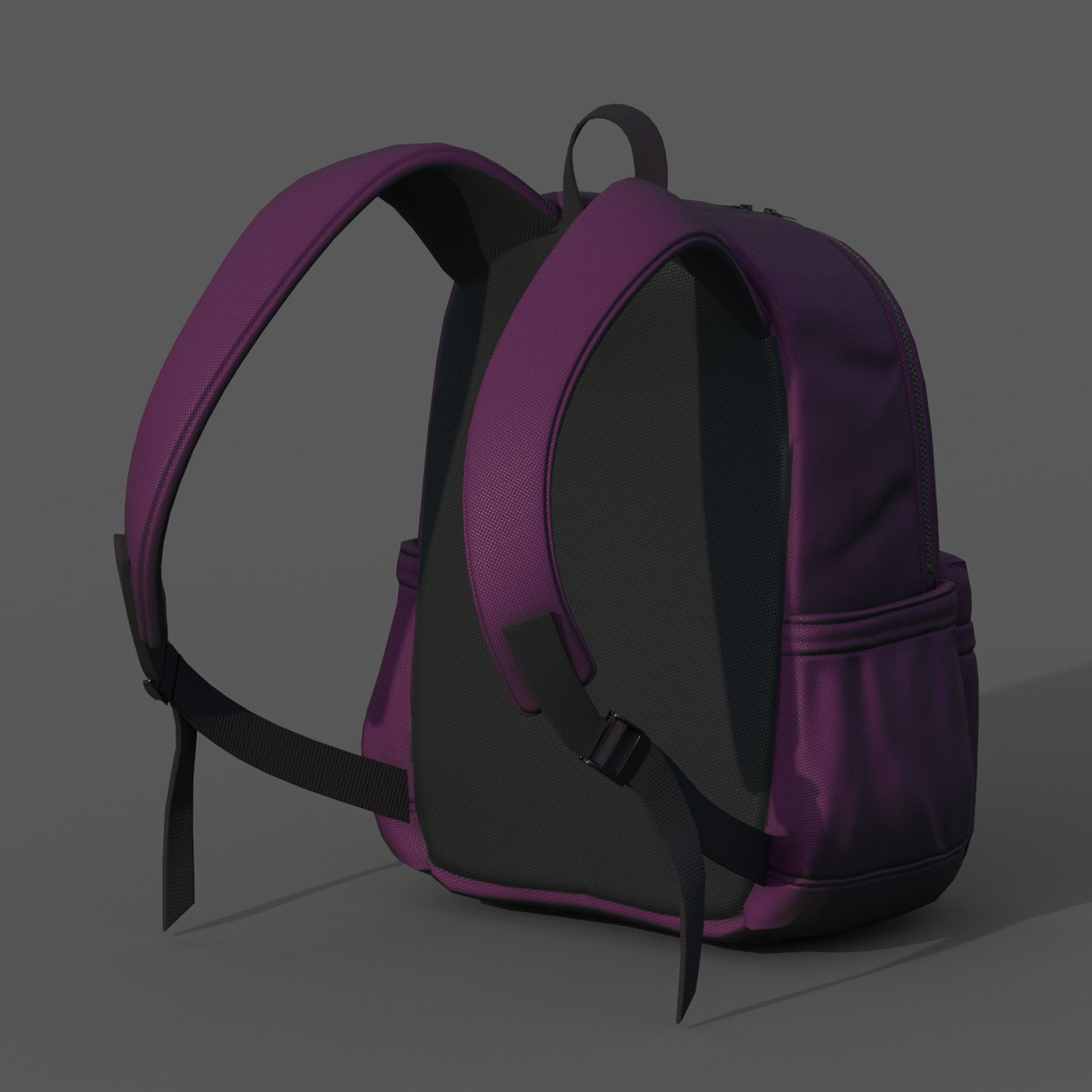 Backpack Camping bag baggage Color Low-poly 3D model_9