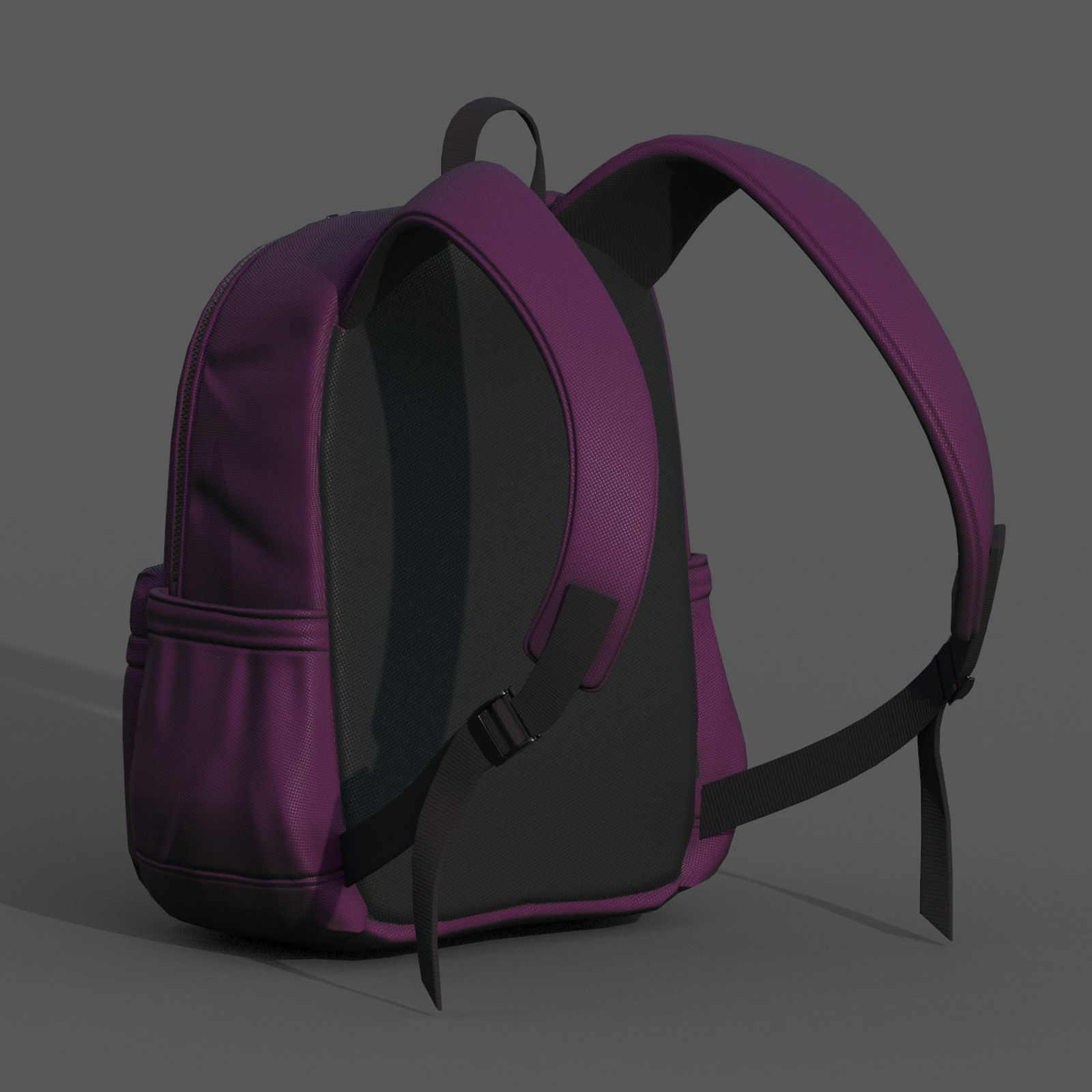 Backpack Camping bag baggage Color Low-poly 3D model_7