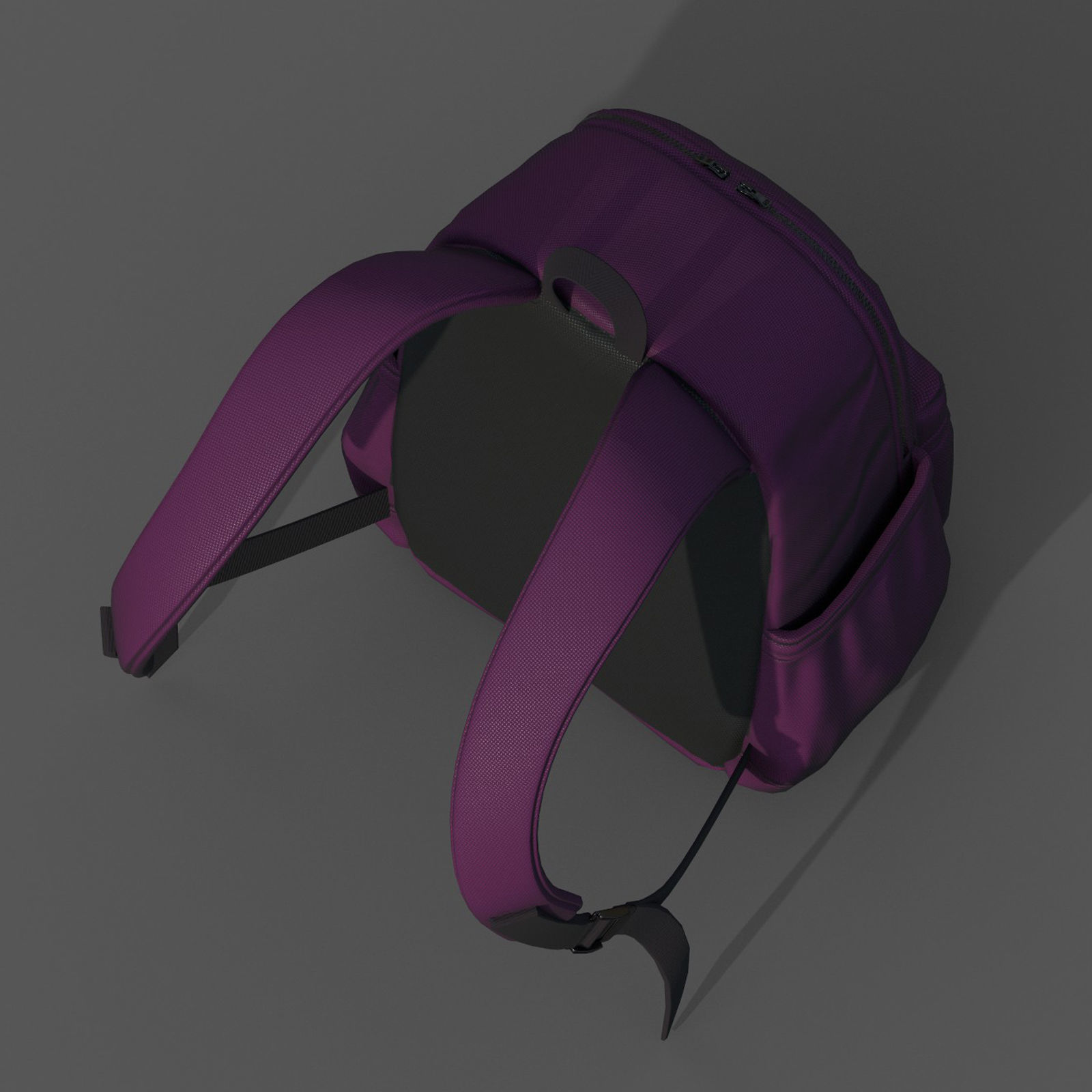 Backpack Camping bag baggage Color Low-poly 3D model_5