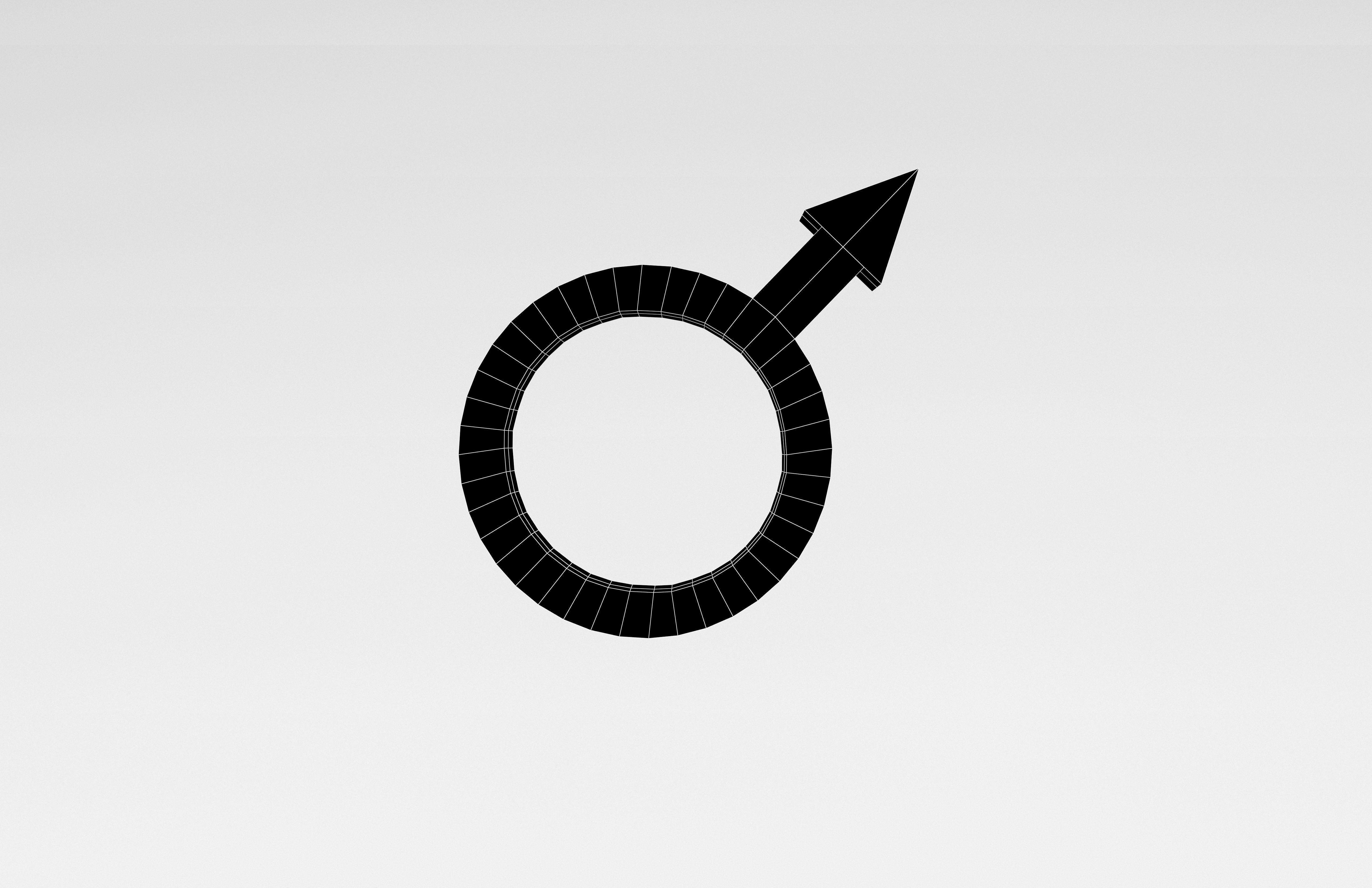 Mars Symbol v1 001 Low-poly 3D model_5