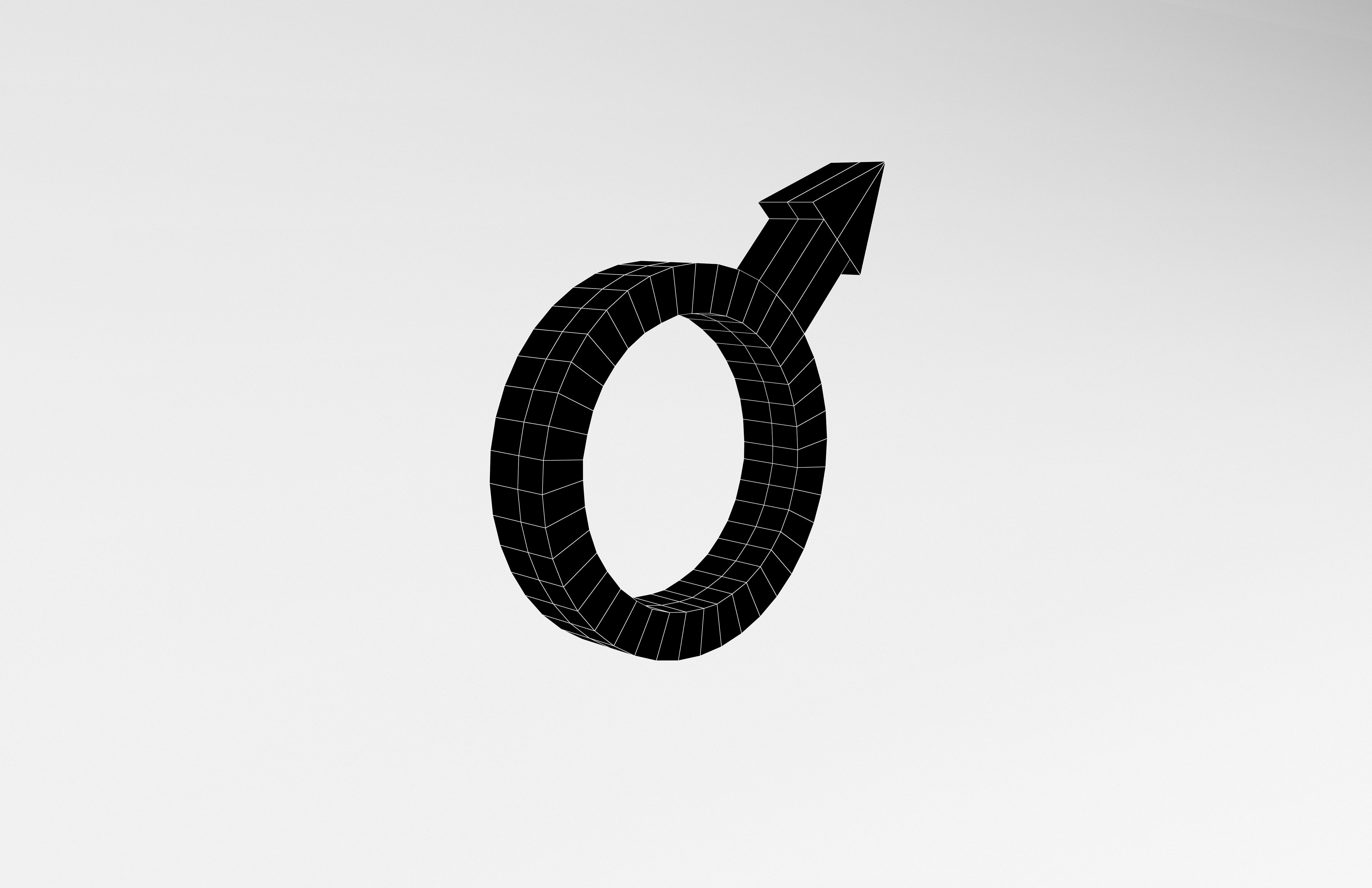 Mars Symbol v1 001 Low-poly 3D model_7