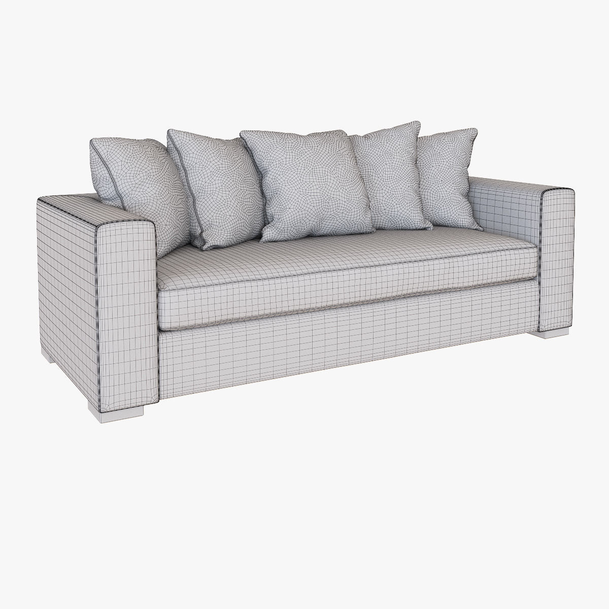 West Elm Walton Sofa 3D model_7