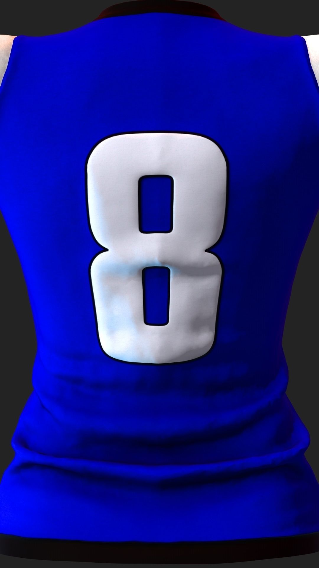 Caucasian Football Soccer Player Female  3D model_18