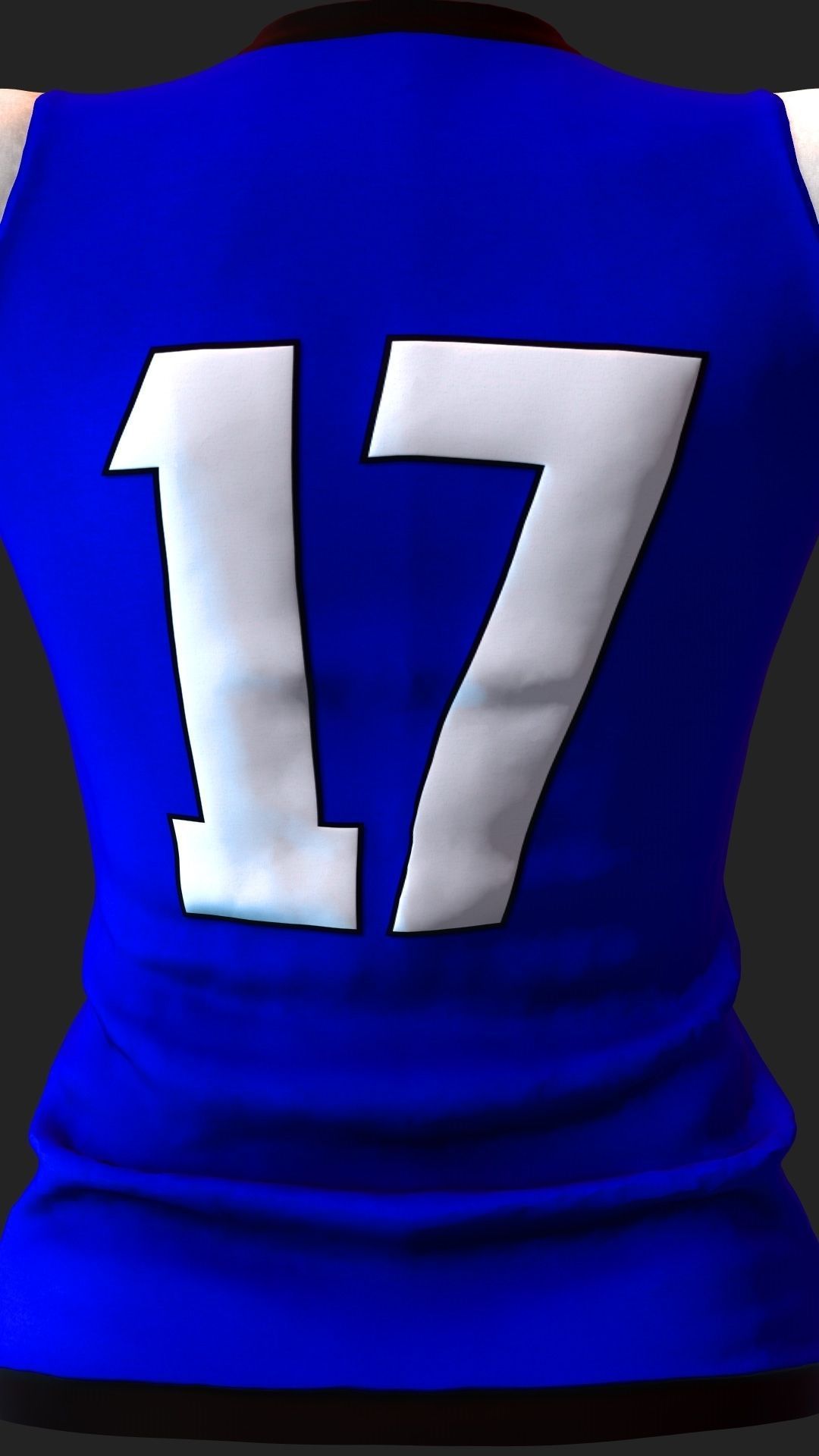 Caucasian Football Soccer Player Female  3D model_27