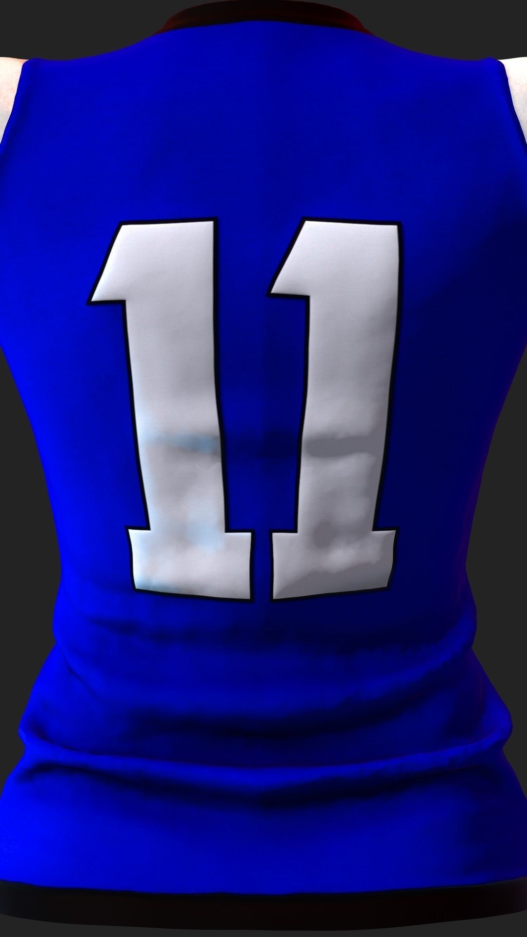 Caucasian Football Soccer Player Female  3D model_21