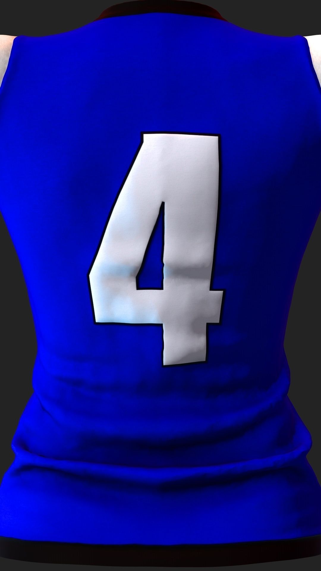 Caucasian Football Soccer Player Female  3D model_14