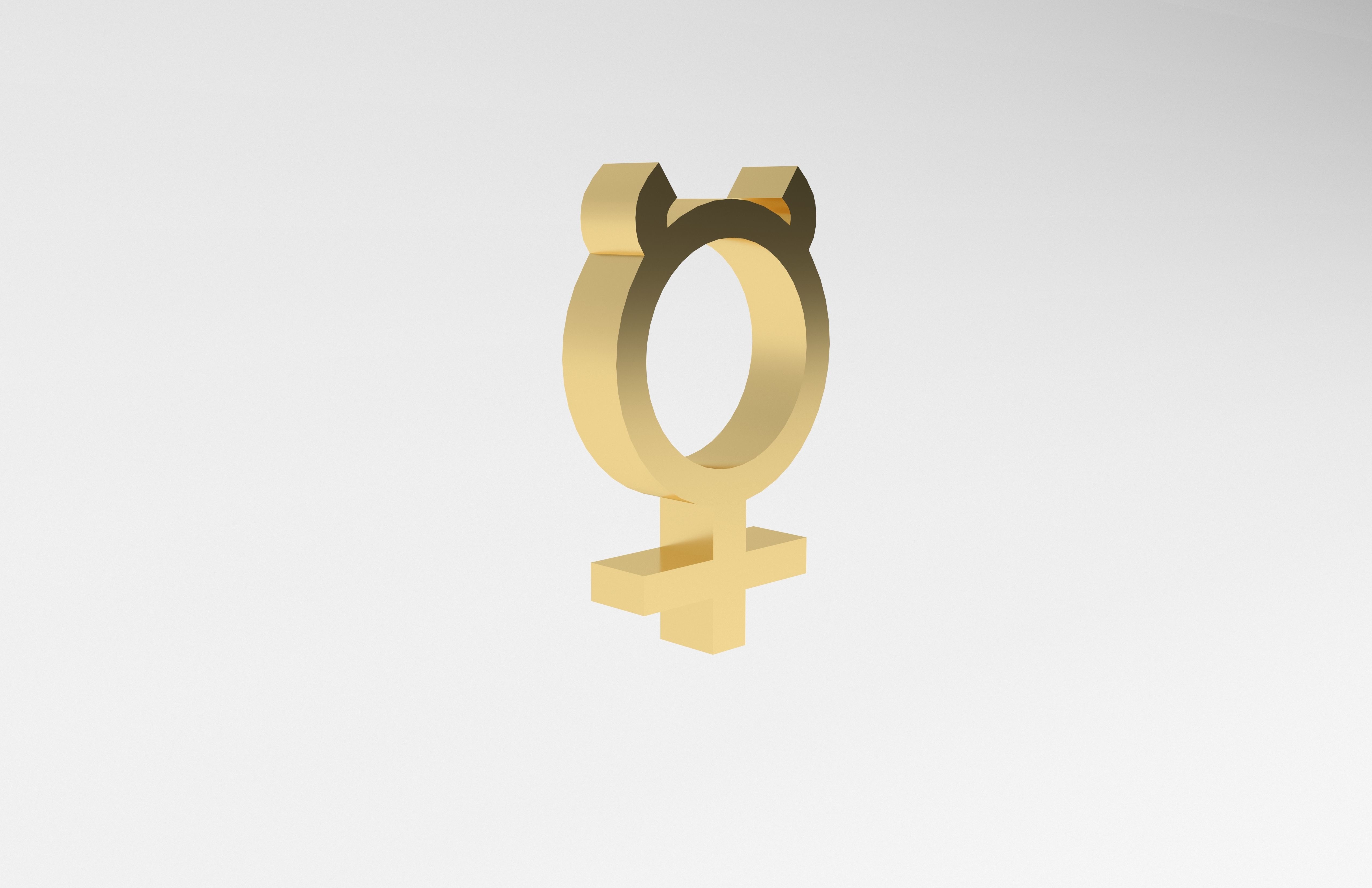 Mercury Symbol v1 003 Low-poly 3D model_3