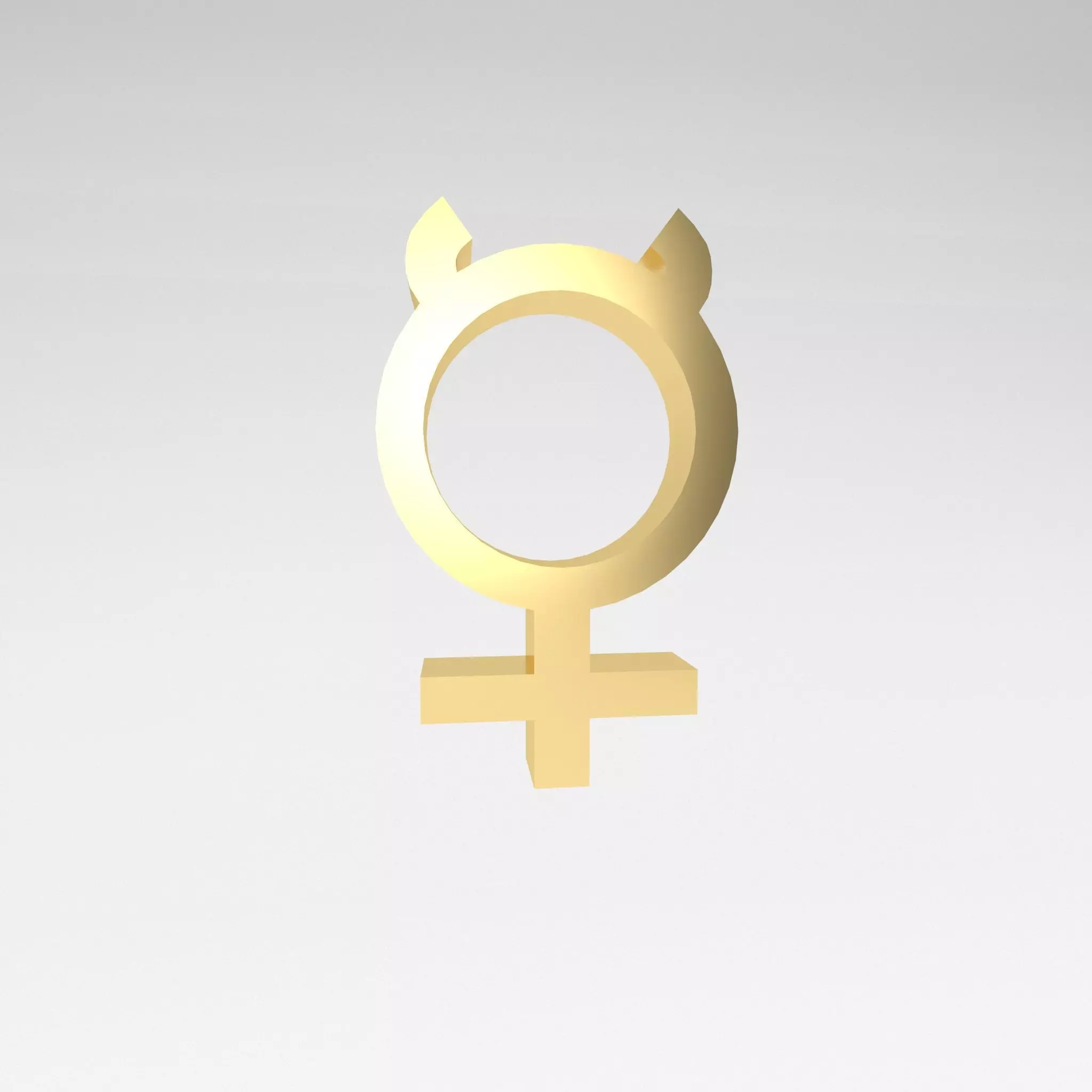 Mercury Symbol v1 003 Low-poly 3D model_0