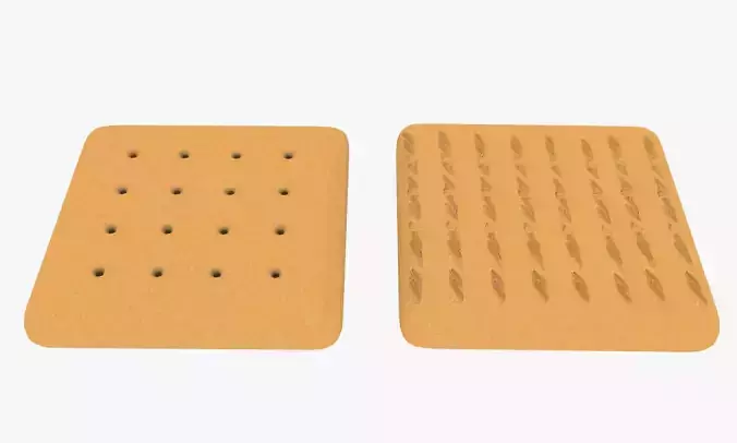 Biscuits piece of bread with holes in it