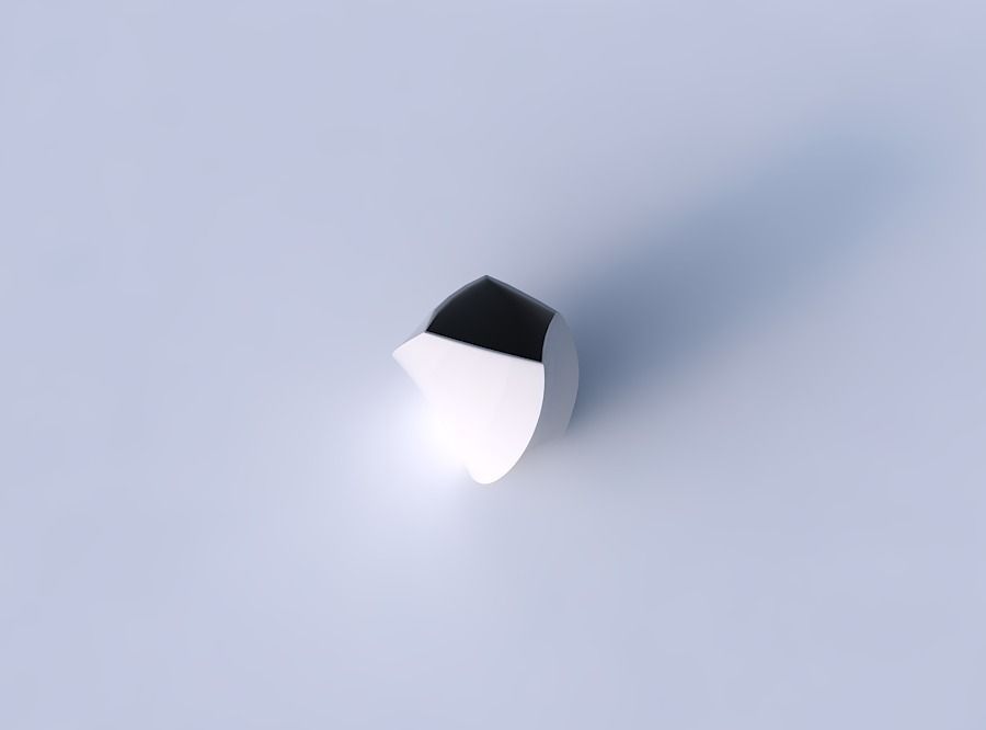 Vase twisted bent quadratic with bands 3D print model_2