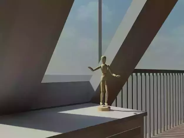 artist drawing manikin