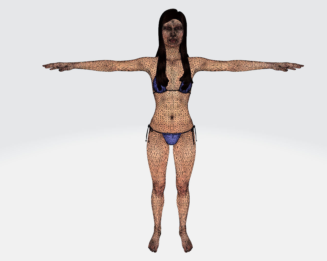 3D Lucy Liu 3d model full rigged model 3D model_6