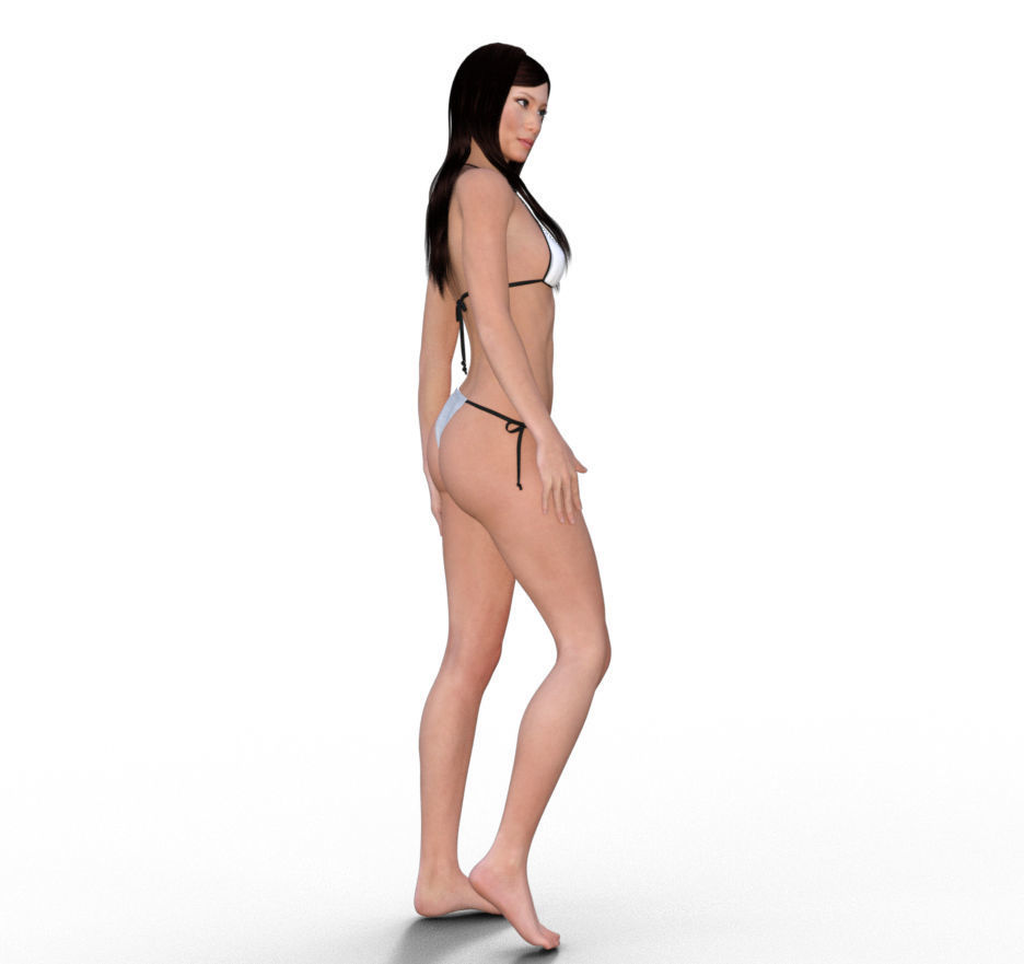 3D Lucy Liu 3d model full rigged model 3D model_5