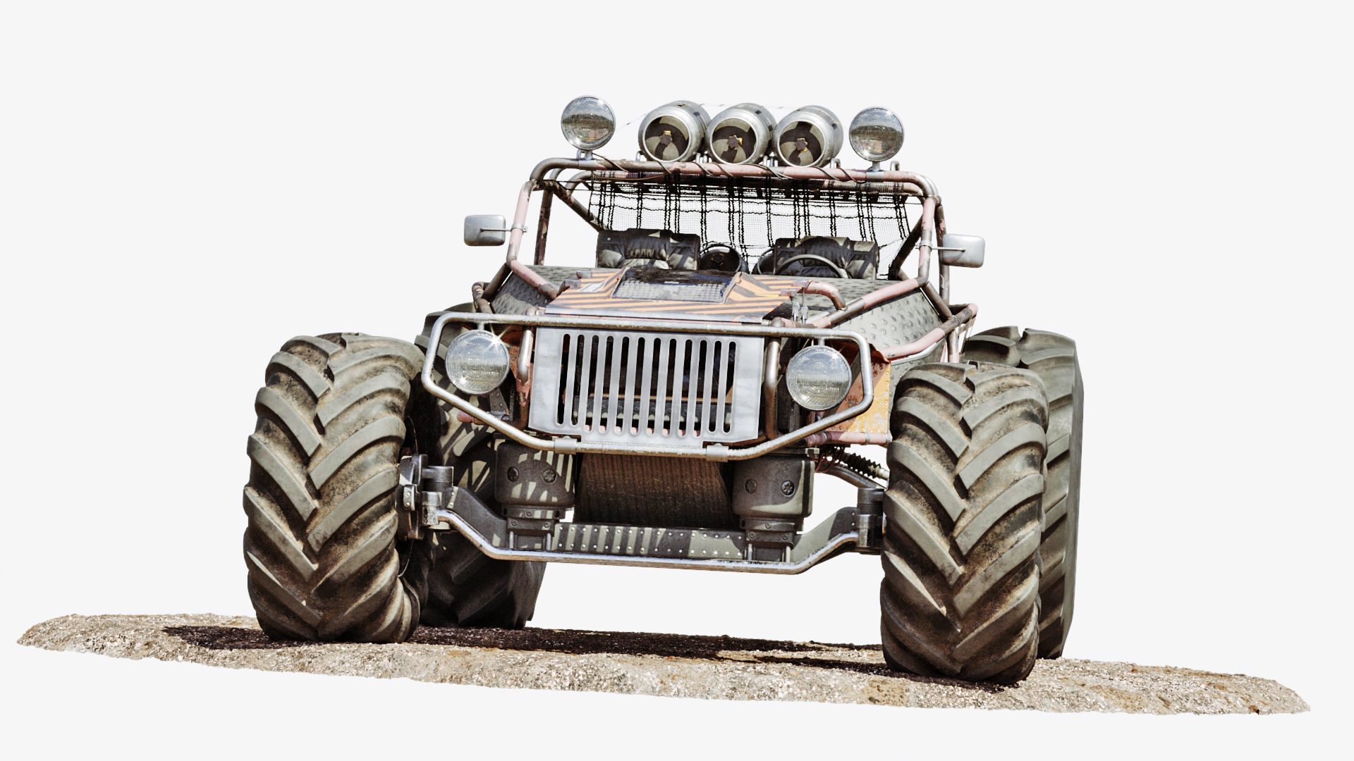 Buggy off road vehicle 3D model_6